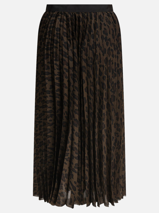 Sacai Leopard skirt 11579965_2 Brown 2