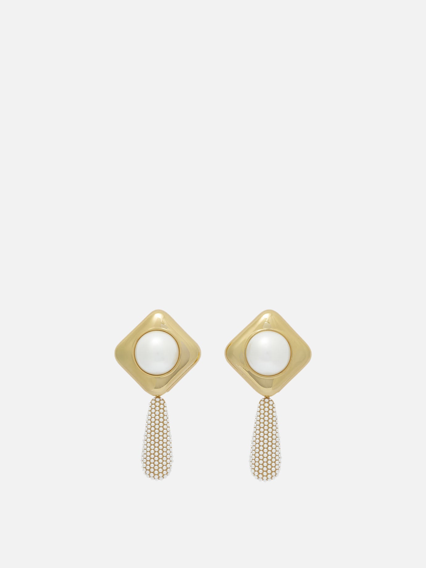 Earrings 80% brass 20% stainless steel - 100% faux pearl  Gold - Self-portrait Women | PDP | VIETTI Online Store | thumbnail