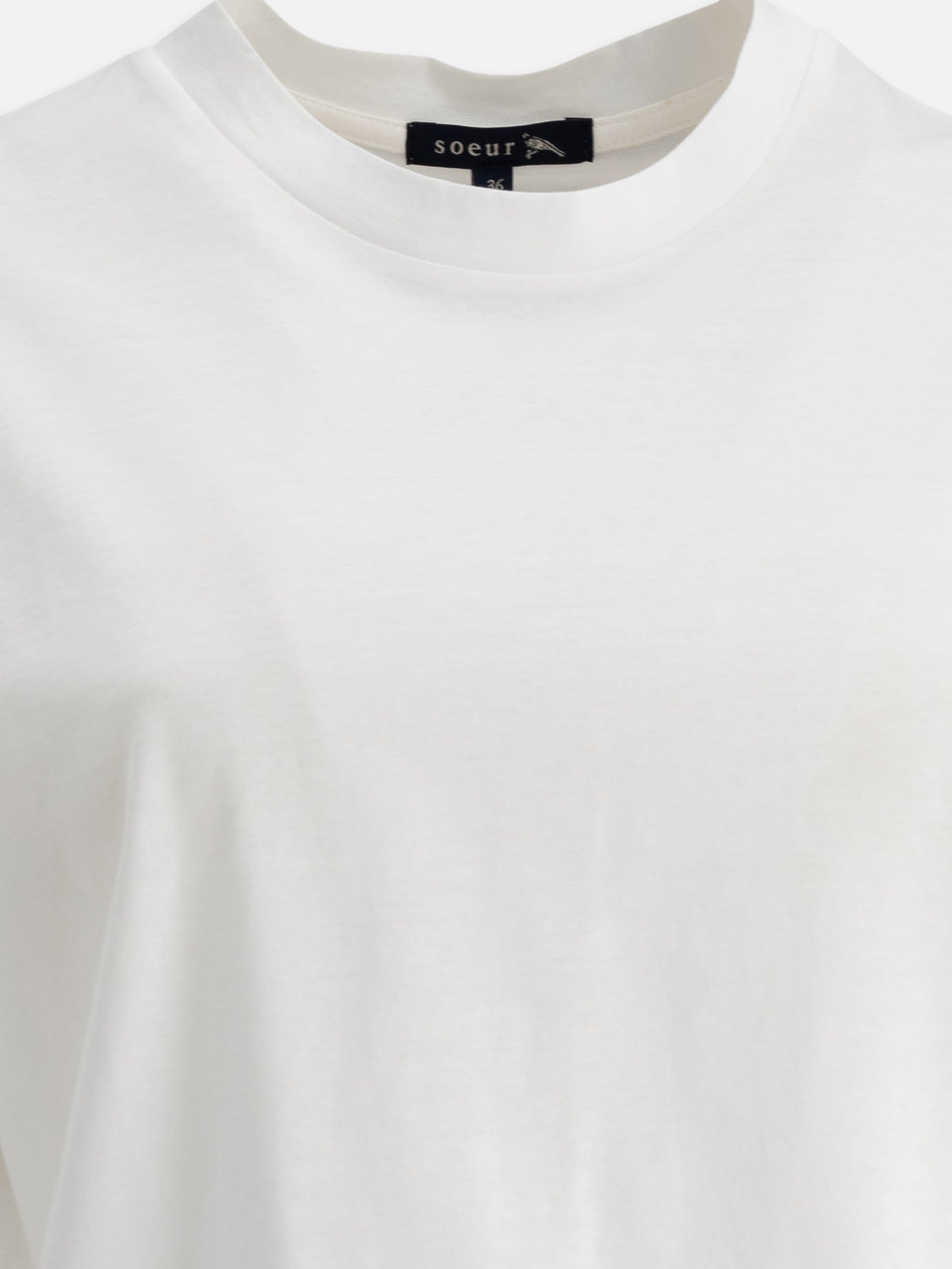 Crewneck t-shirts Solid colour  White - Soeur Women | PDP | VIETTI Online Store | thumbnail_3