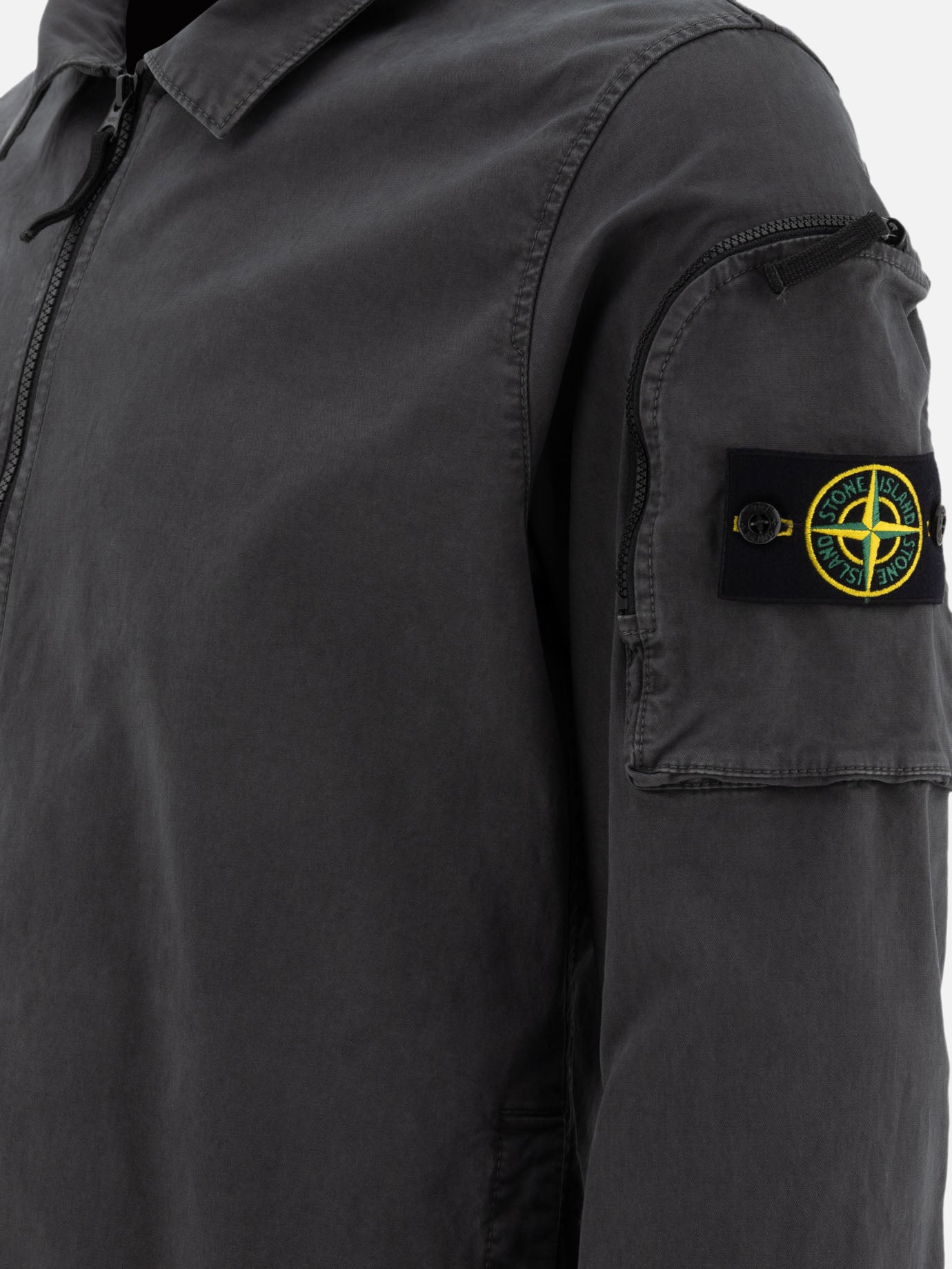 Overshirt jackets Logo  Grey - Stone Island Men | PDP | VIETTI Online Store | thumbnail_4
