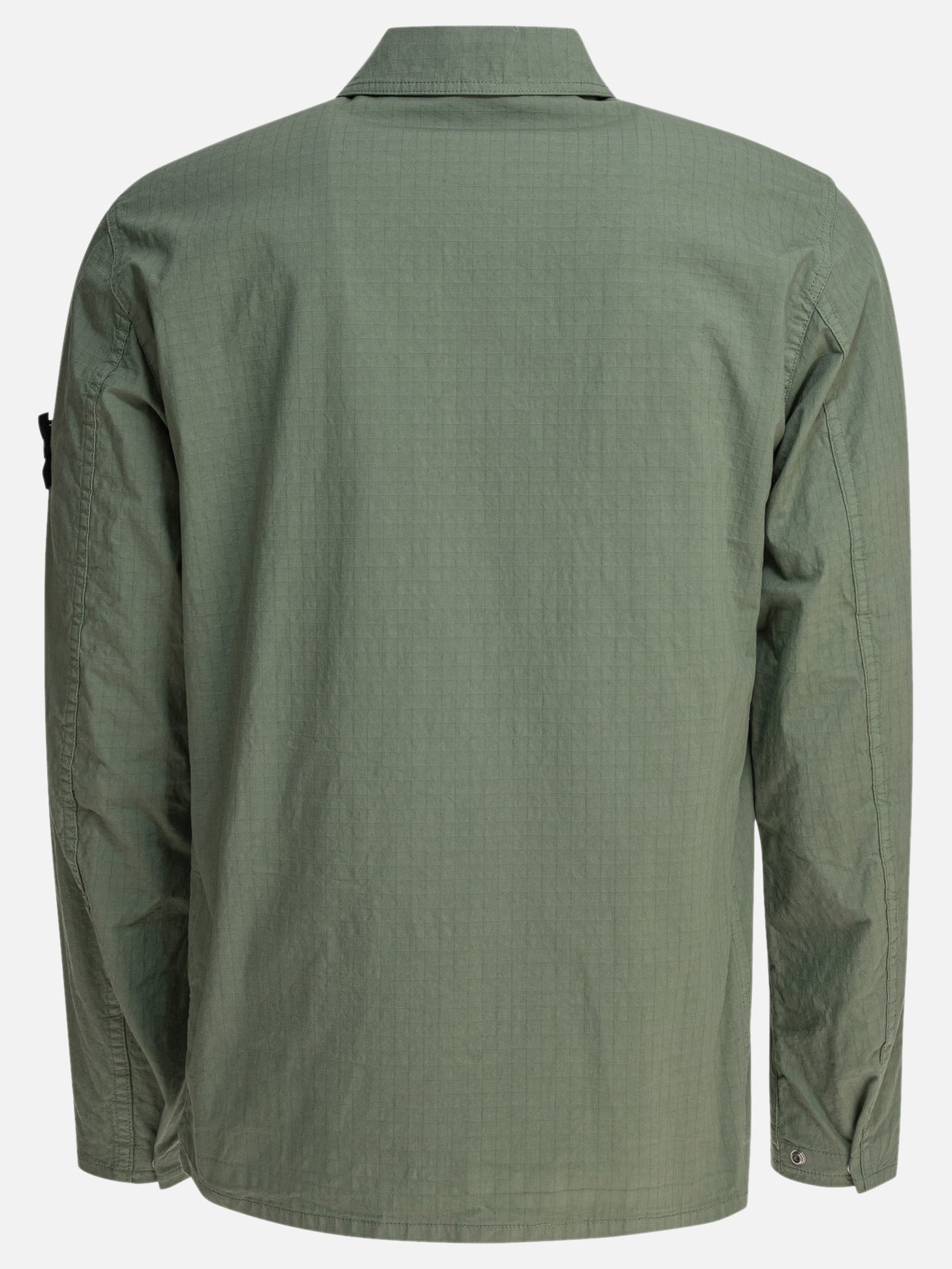 Stone Island Organic cotton ripstot stretch overshirt 15964821_M Green thumbnail_2