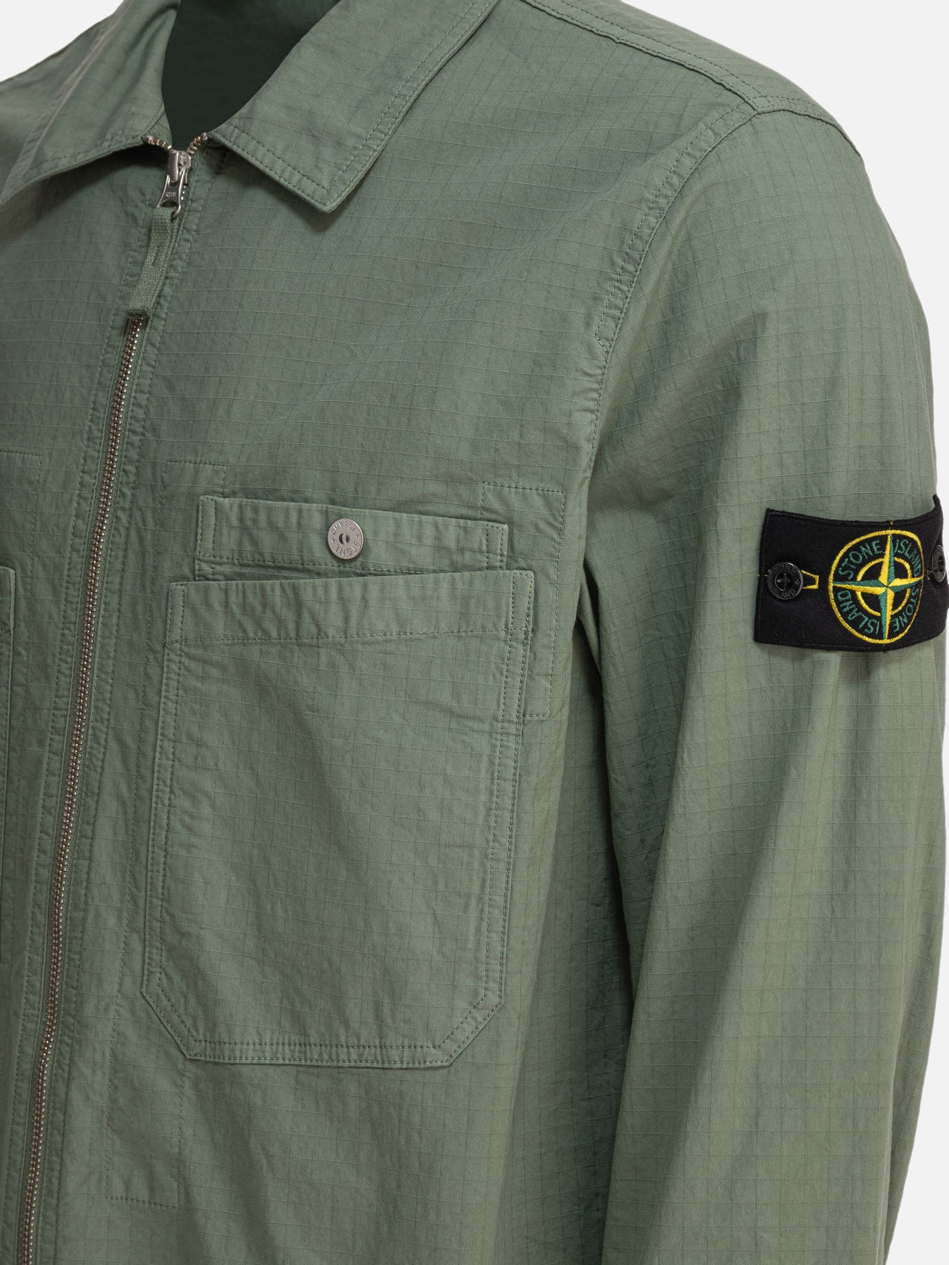 Organic cotton ripstot stretch overshirt