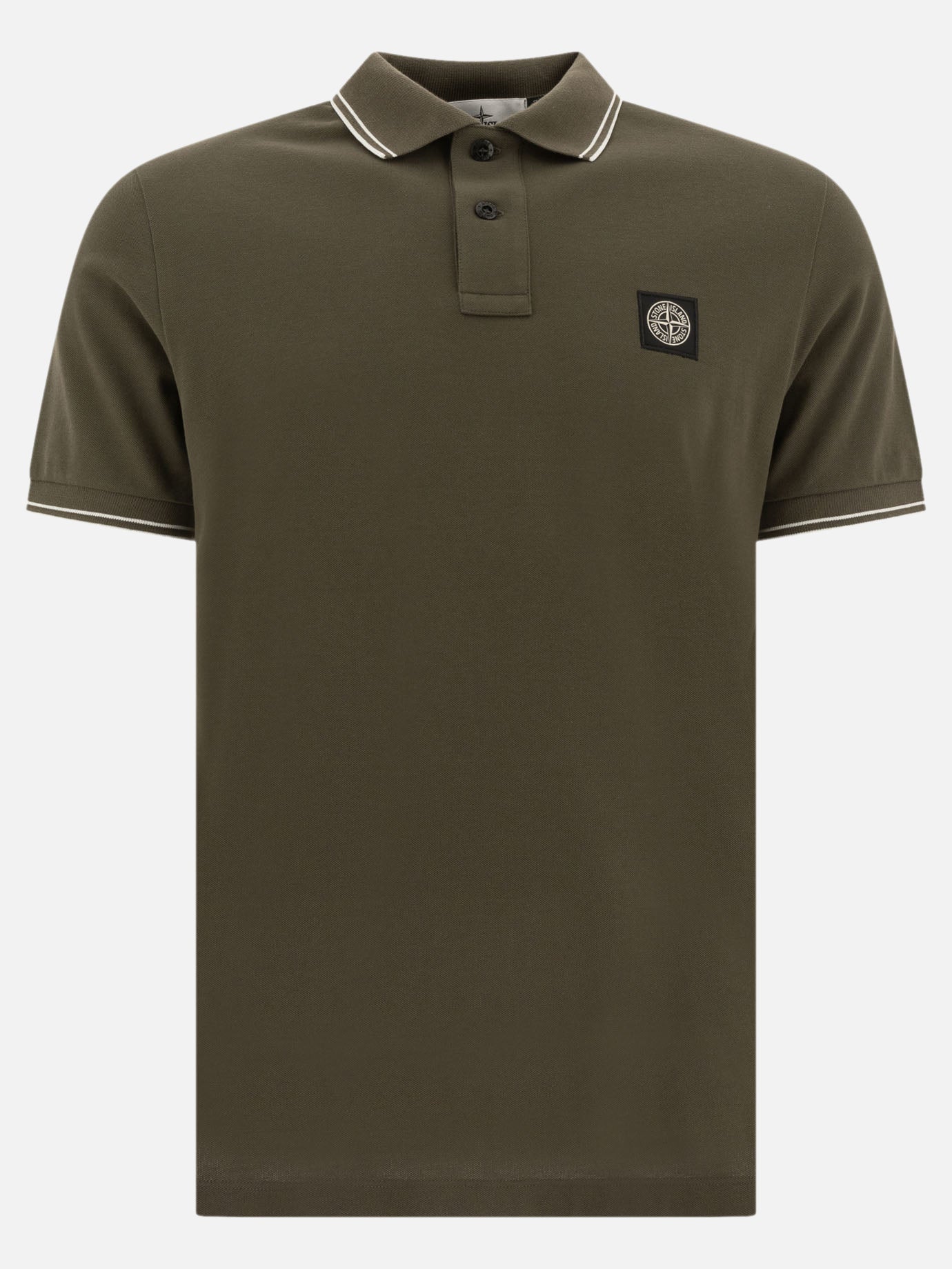 Stone Island Organic cotton and pique polo shirt 13550853_M Green thumbnail_1