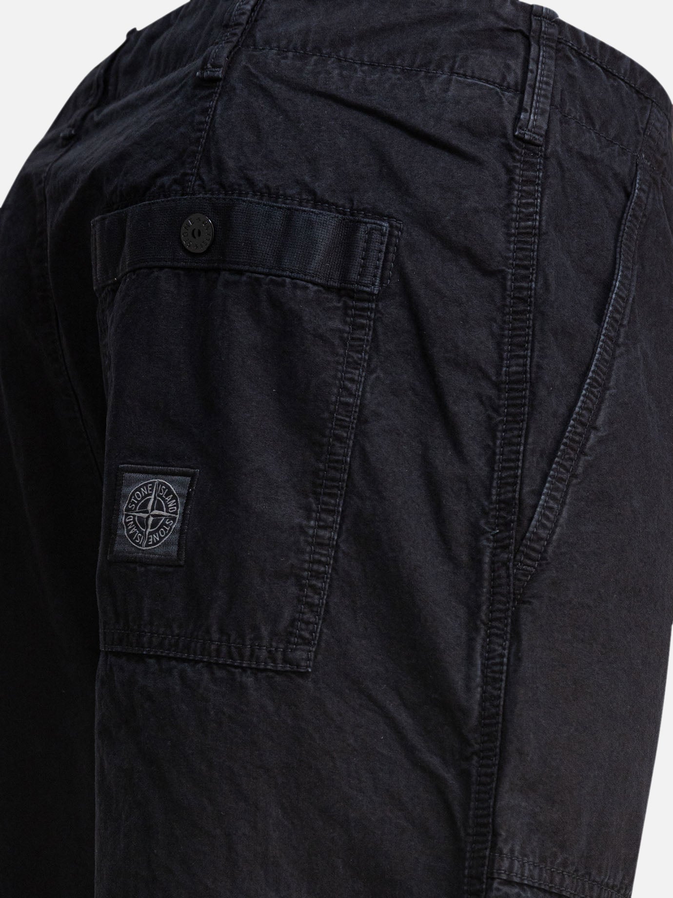 Stone Island &quot;Old&quot; effect fatigue trousers 22848072_31 Blue thumbnail_4