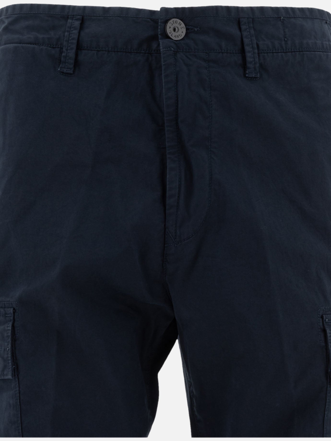 Stone Island Cotton twill cargo trousers 19758769_30 Blue thumbnail_3