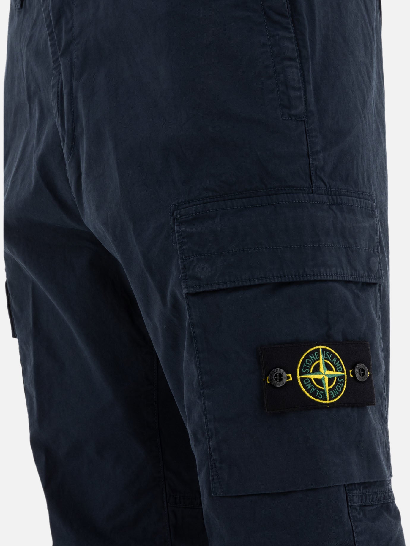 Stone Island Cotton twill cargo trousers 19758769_30 Blue thumbnail_4