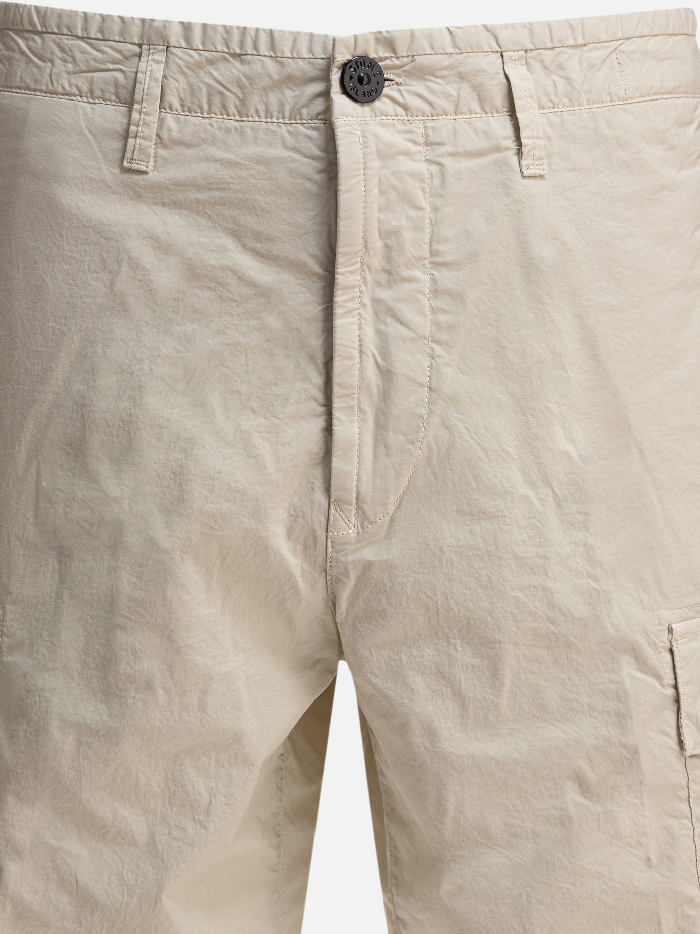 Stone Island Stretch cotton canvas cargo bermuda shorts 24632331_32 Beige thumbnail_3