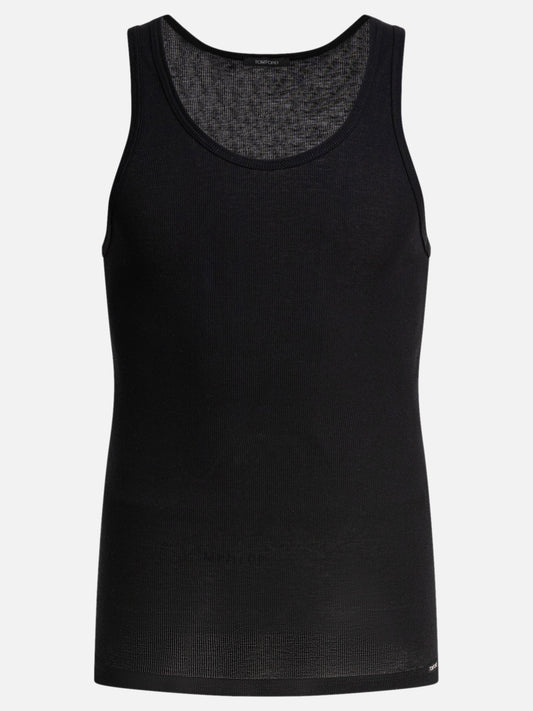 Tom Ford Cotton and modal tank top 14754498_M Black 1
