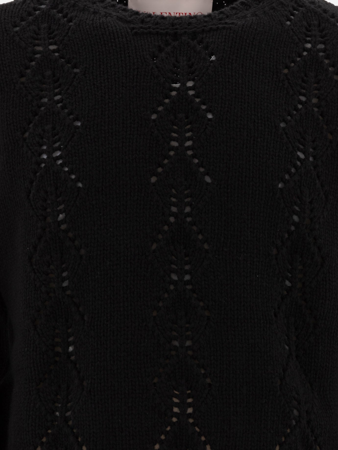 Crewneck sweaters Textured knit  Black - Valentino Men | PDP | VIETTI Online Store | thumbnail_3