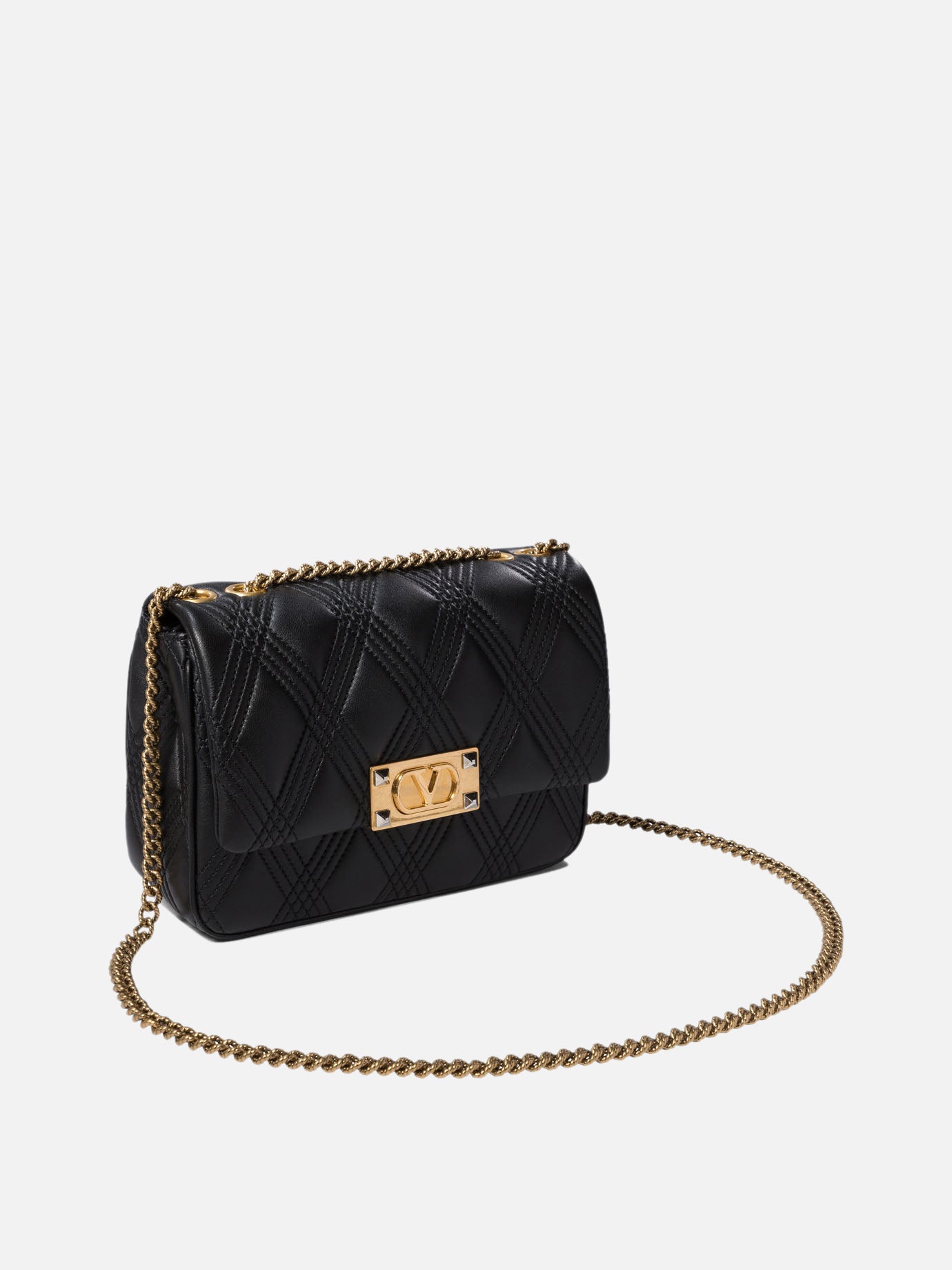 Valentino Garavani Medium &quot;Quiltie 67&quot; shoulder bag 10334153_UNI Black thumbnail_2