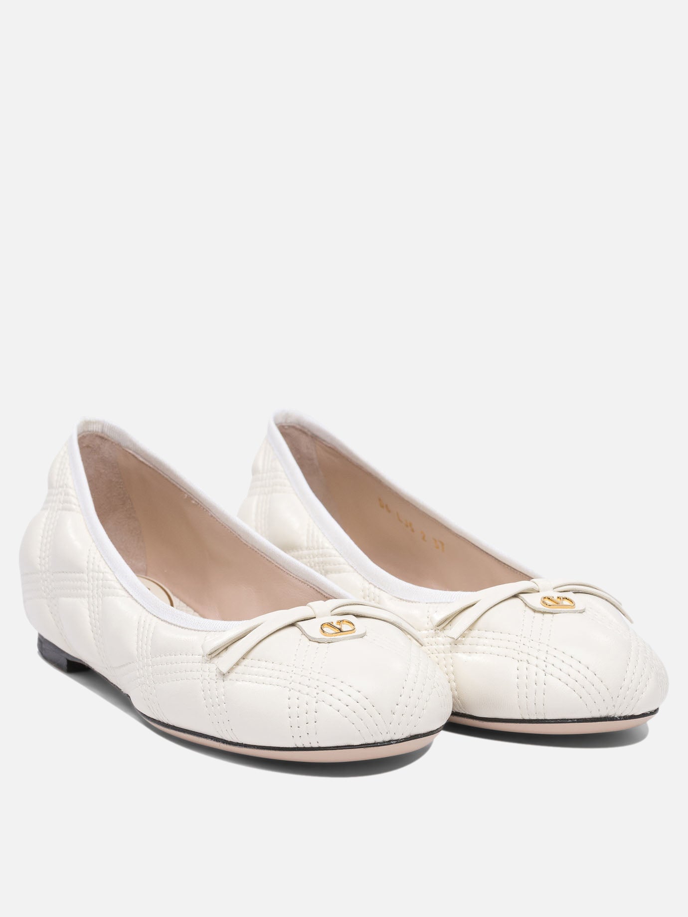 Valentino Garavani "Quiltie 67" ballet flats White