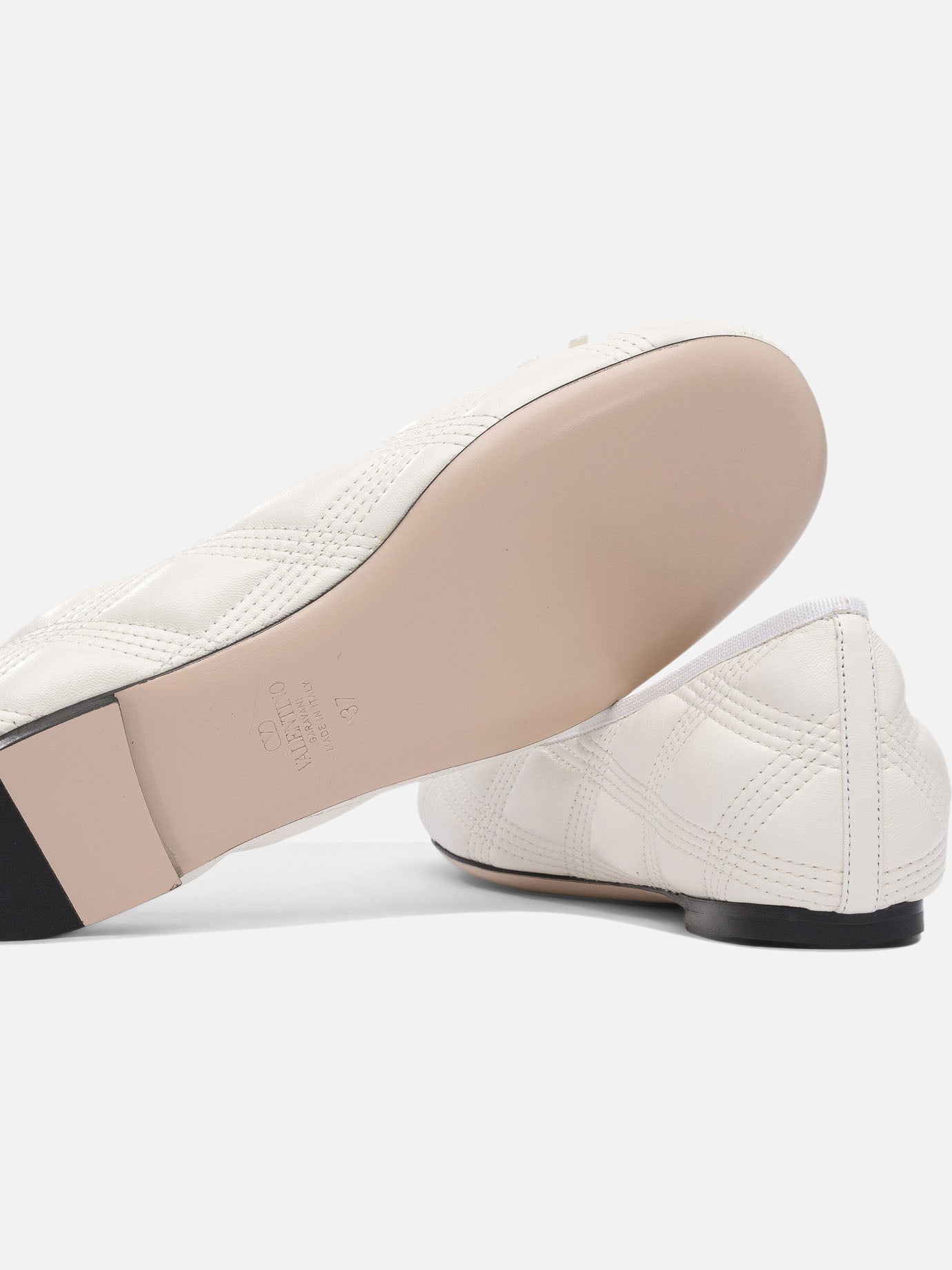 Valentino Garavani "Quiltie 67" ballet flats White