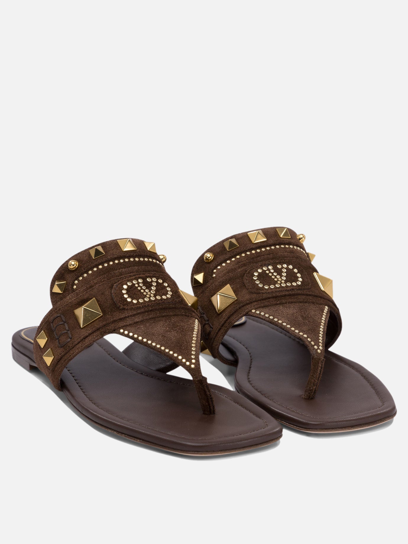 Valentino Garavani &quot;Plaster Caster&quot; slides 10556408_36 Brown thumbnail_2