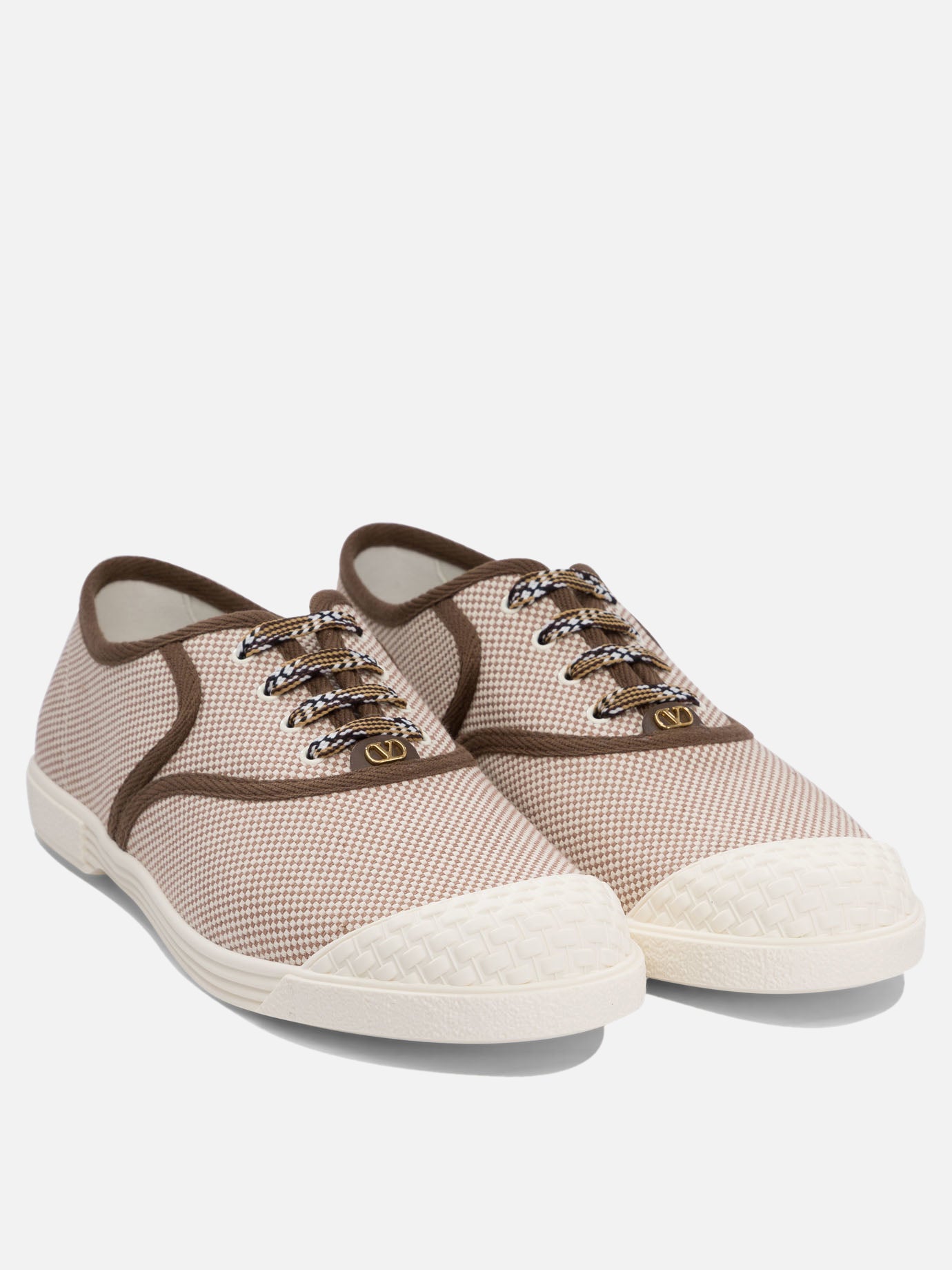 Low top sneakers 100% fabric - 100% rubber  Beige - Valentino Garavani Men | PDP | VIETTI Online Store | thumbnail_2