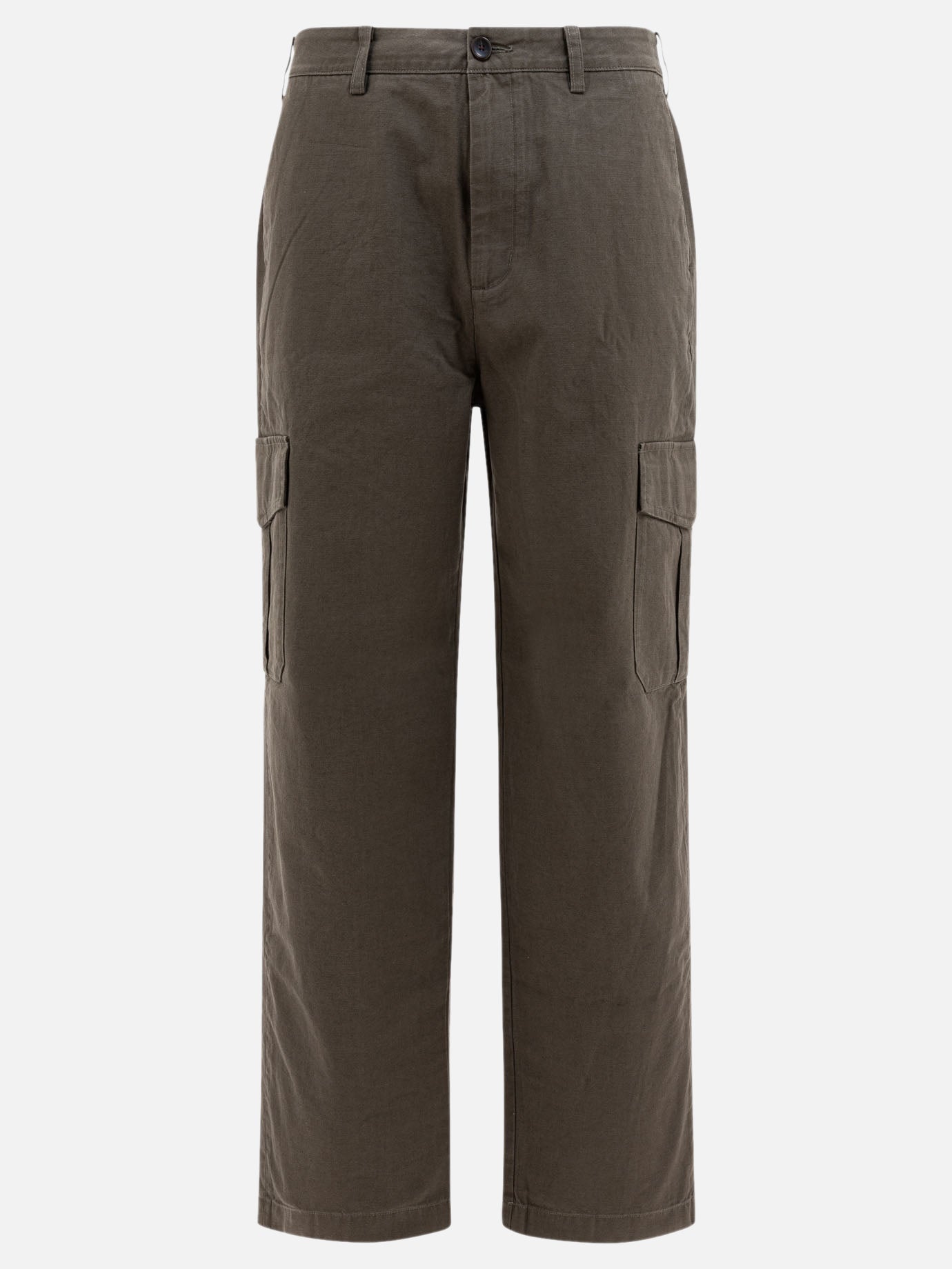 Cotton and linen cargo trousers