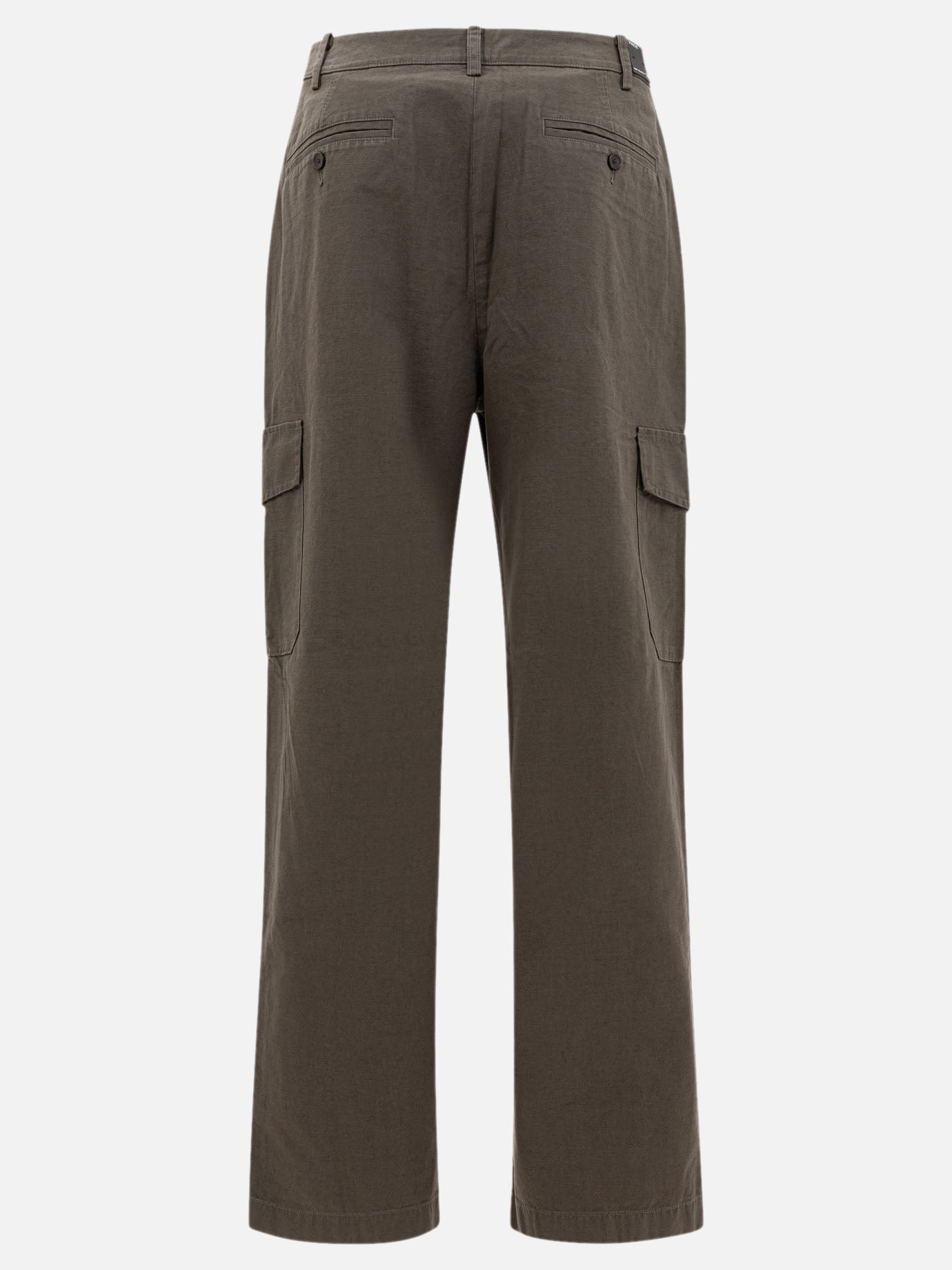 Cotton and linen cargo trousers