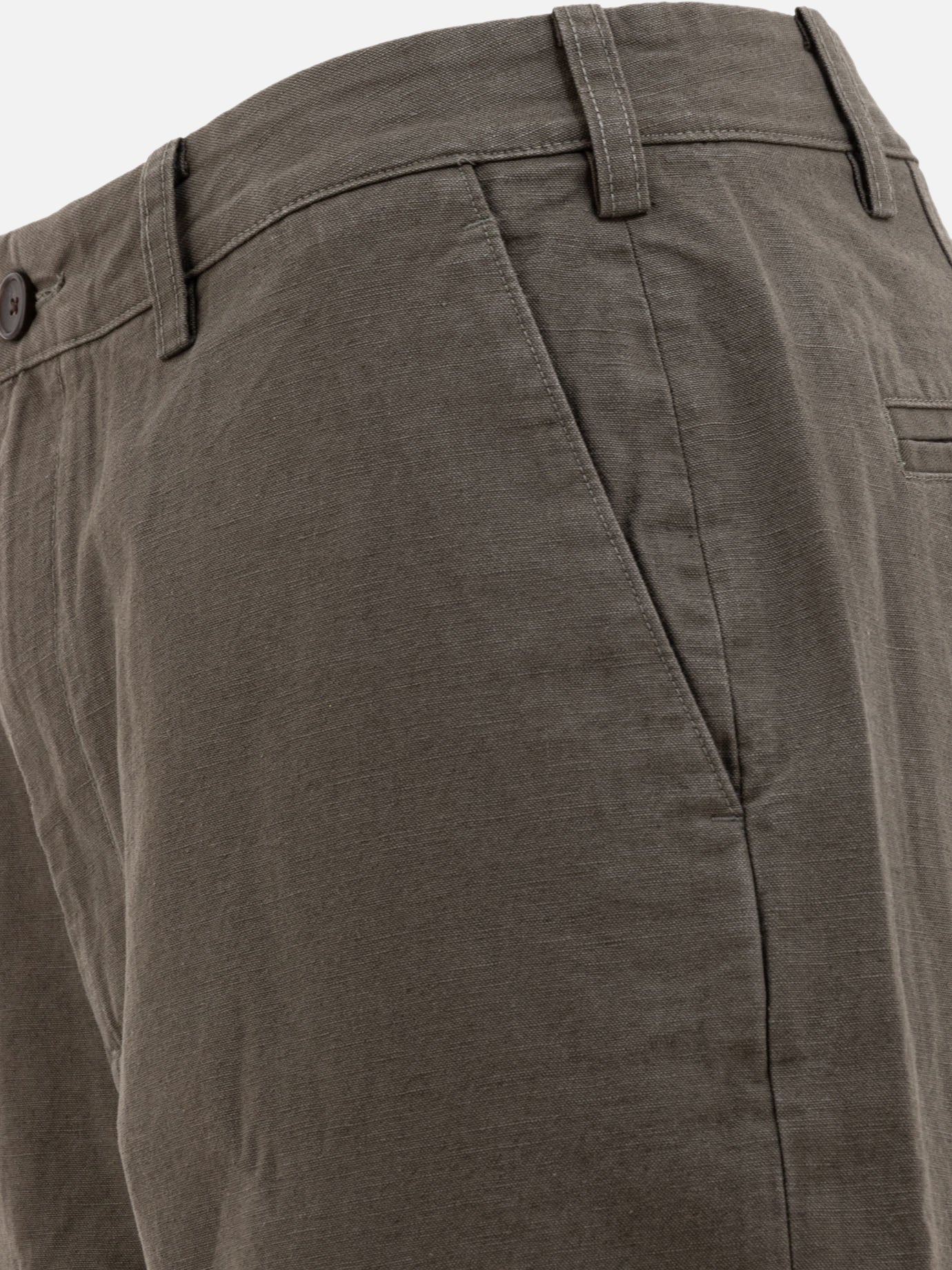 Cotton and linen cargo trousers