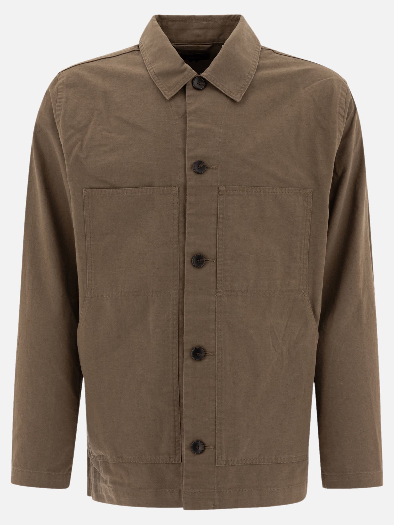 Cotton and linen utility jacket
