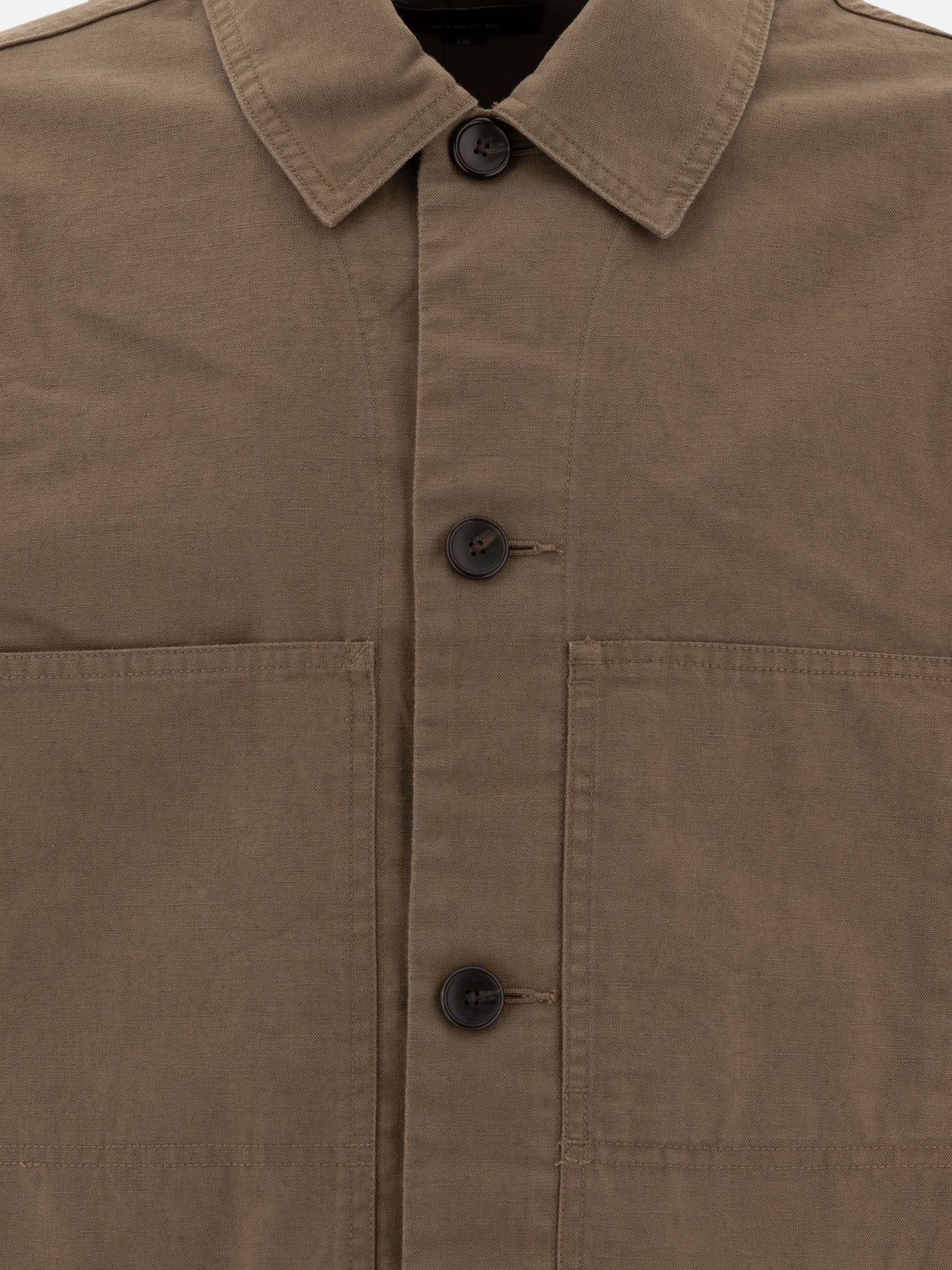 Cotton and linen utility jacket