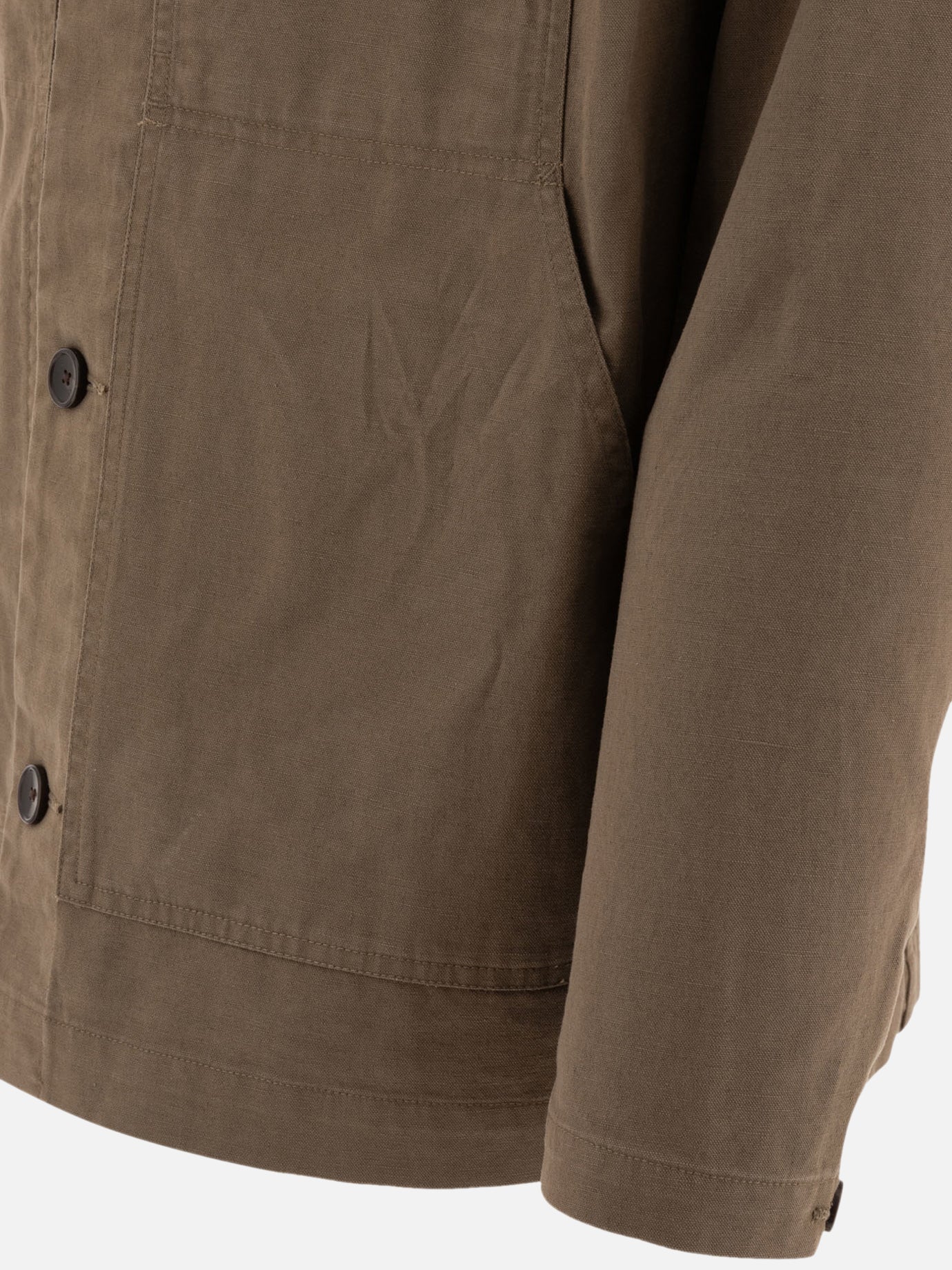 Cotton and linen utility jacket