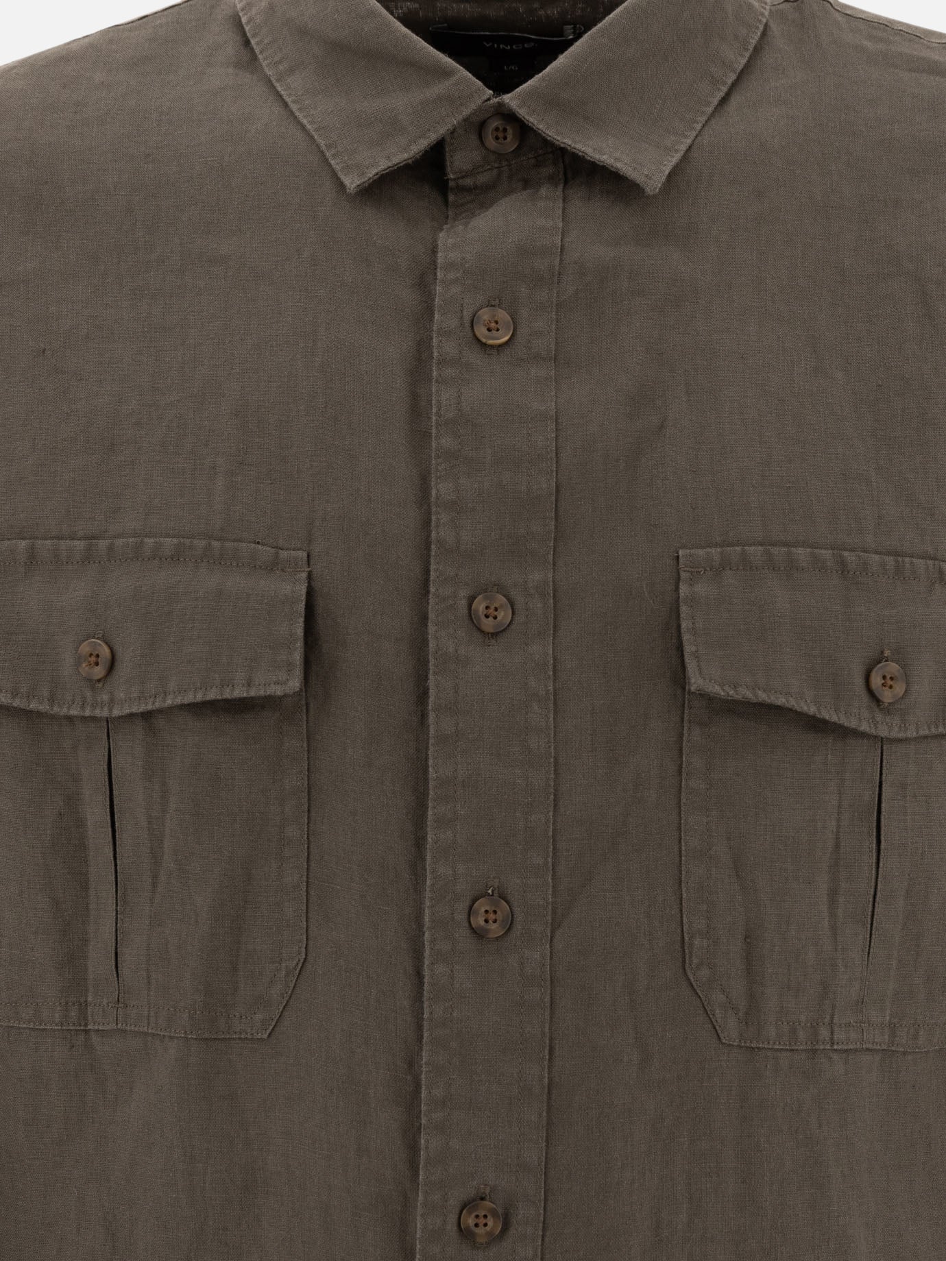 Vince Linen &quot;Utility&quot; Shirt 17502987_M Green thumbnail_3