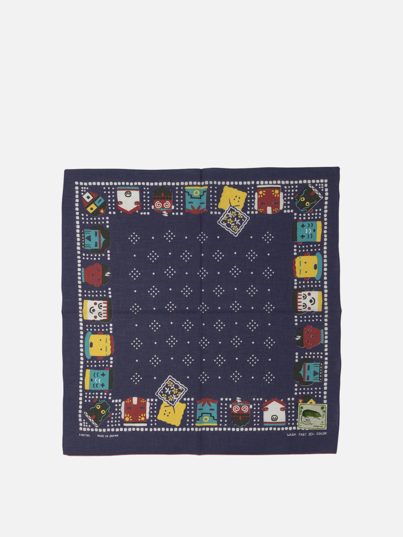 KAPITAL &quot;Kachina &amp; Peckish Rainbowy&quot; Scarf 23817936_UNI Blue thumbnail_1