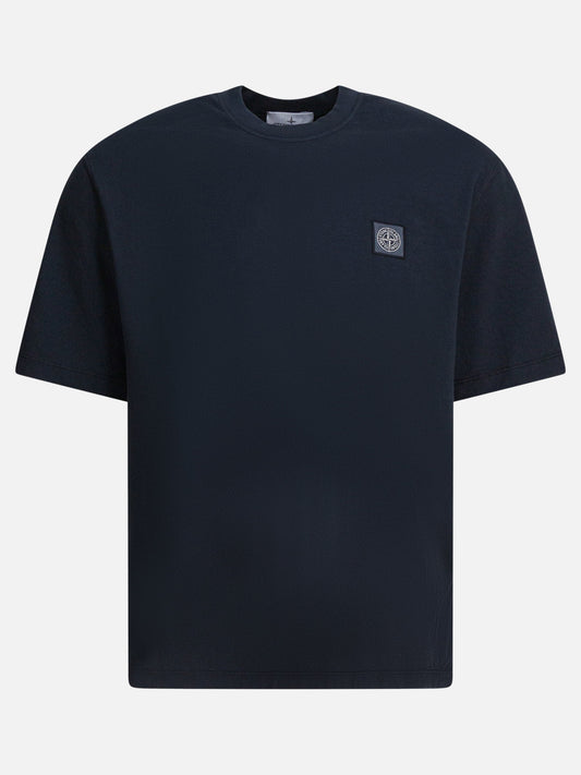 Crewneck t-shirts Logo  Blue - Stone Island Men | PDP | VIETTI Online Store 
