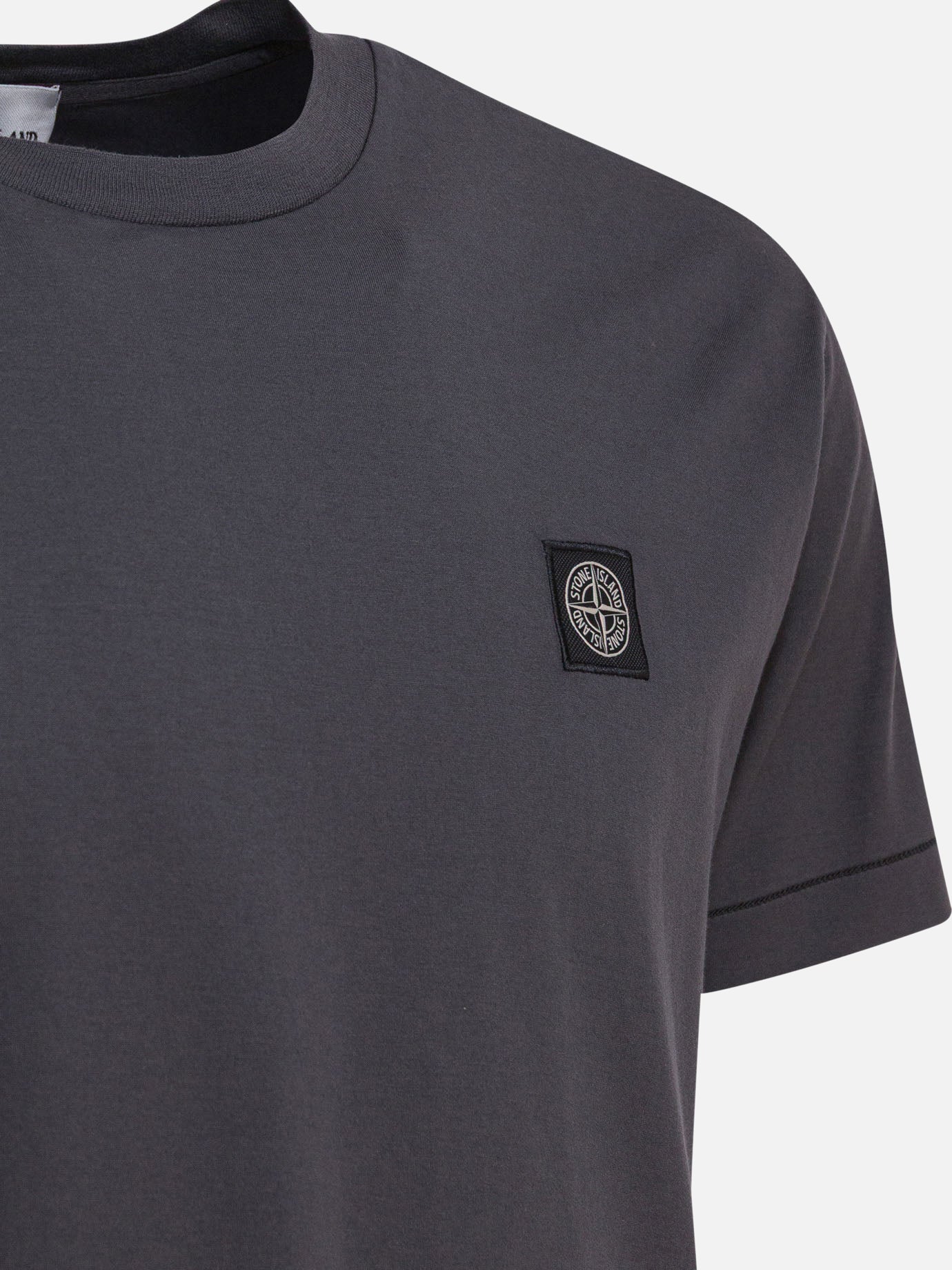 Crewneck t-shirts Logo  Grey - Stone Island Men | PDP | VIETTI Online Store | thumbnail_4