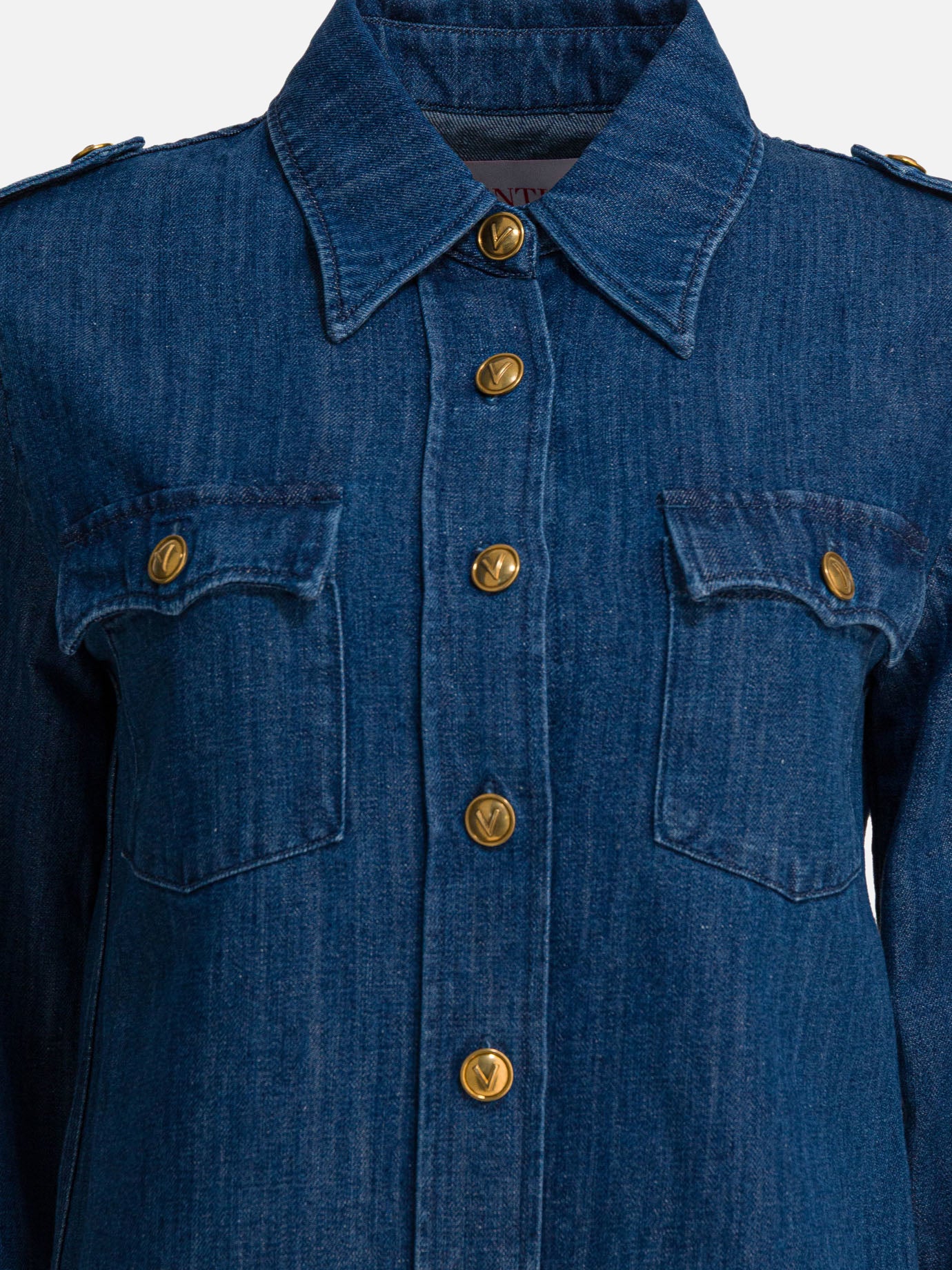 Casual shirts Solid colour  Blue - Valentino Women | PDP | VIETTI Online Store | thumbnail_3