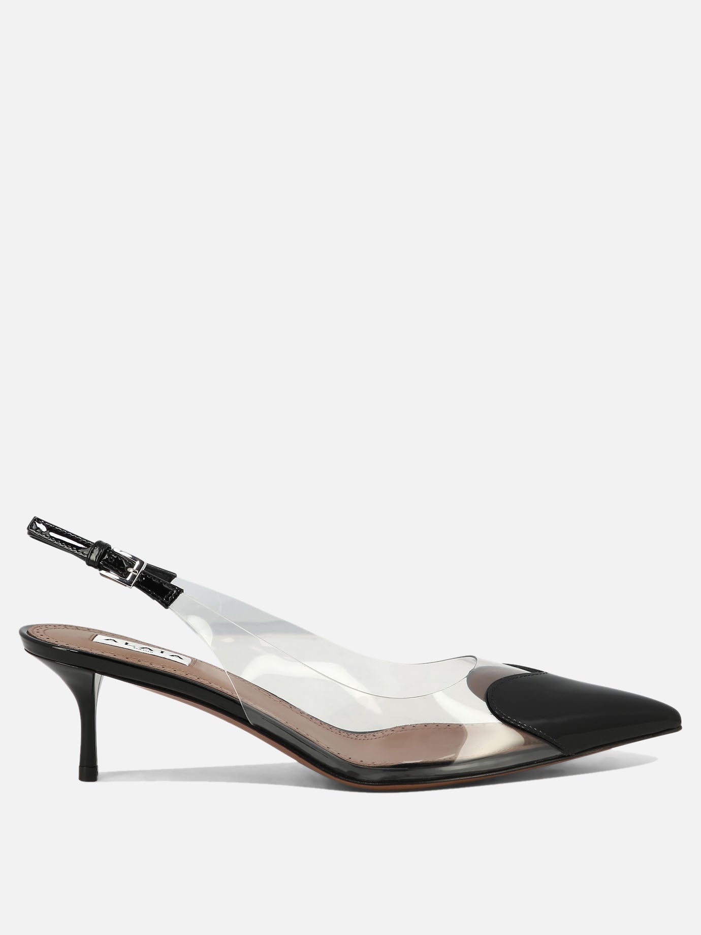 Slingbacks 50% patent calfskin 50% polyurethane - 95% leather 5% rubber  Black - Alaïa Women | PDP | VIETTI Online Store | Zoom-Modal
