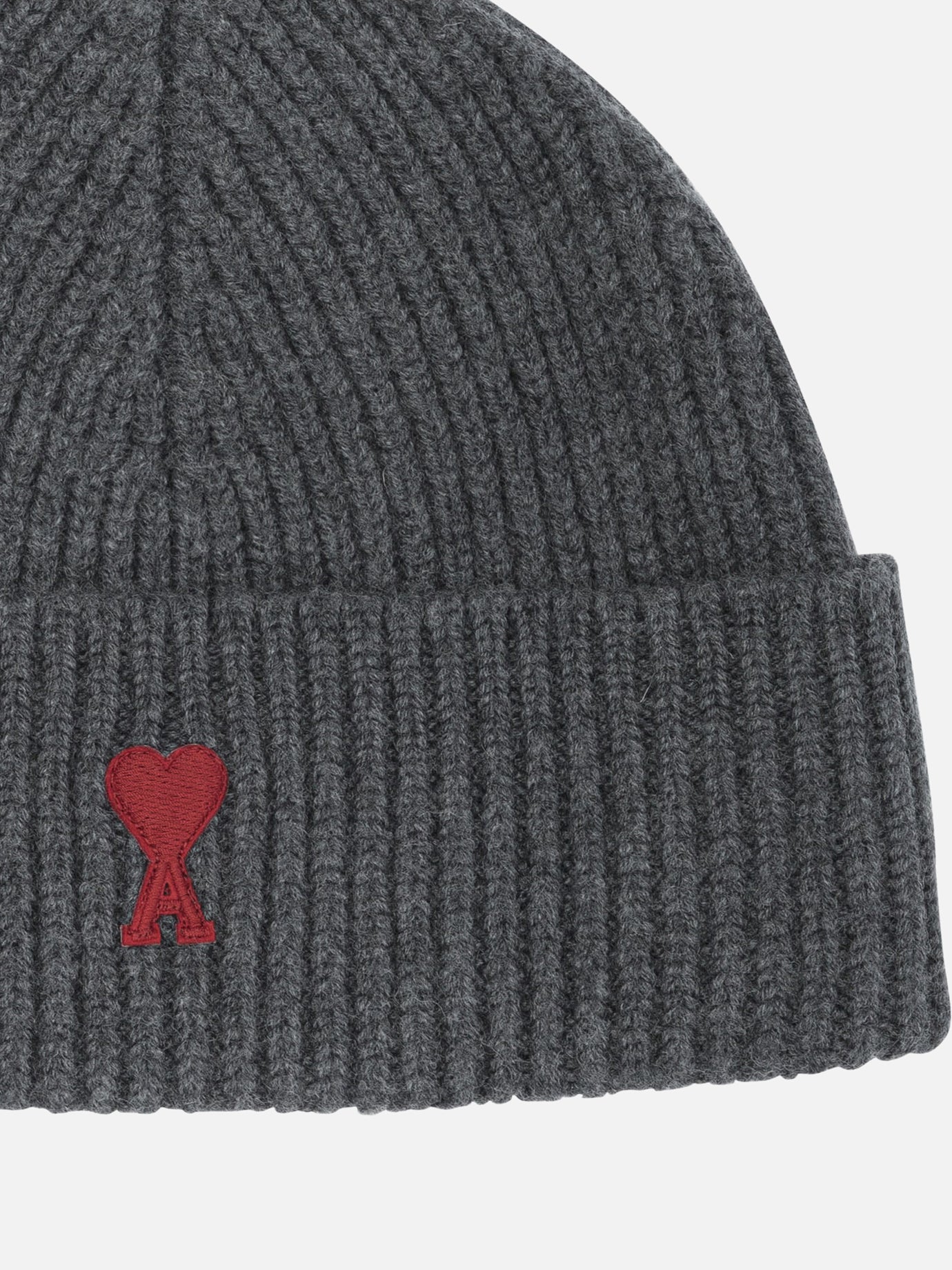 Beanies 100% merino wool - Other fabric: 100% polyester  Grey - Ami Paris Women | PDP | VIETTI Online Store | Zoom-Modal_3
