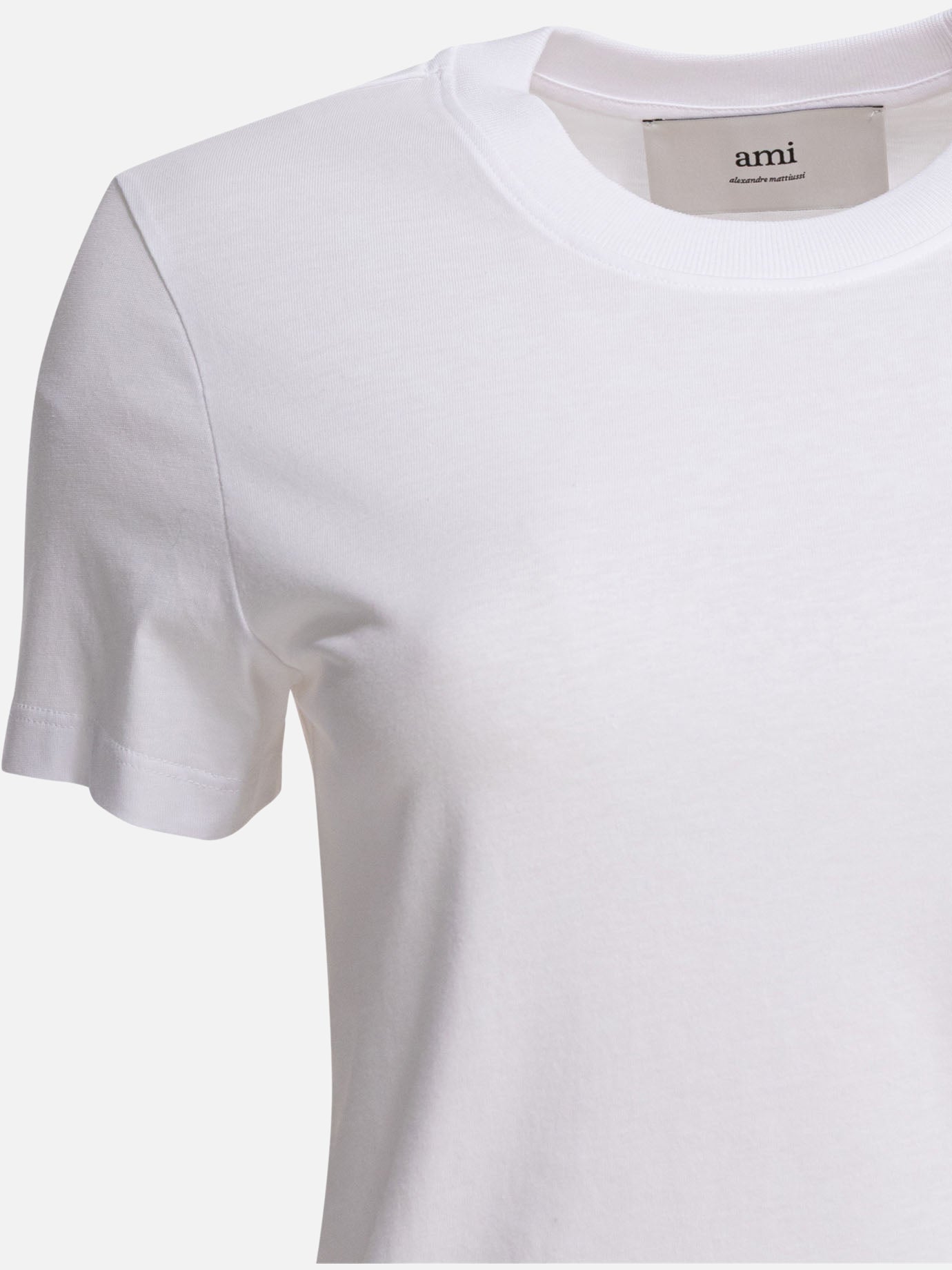 Crewneck t-shirts Logo  White - Ami Paris Women | PDP | VIETTI Online Store | thumbnail_4