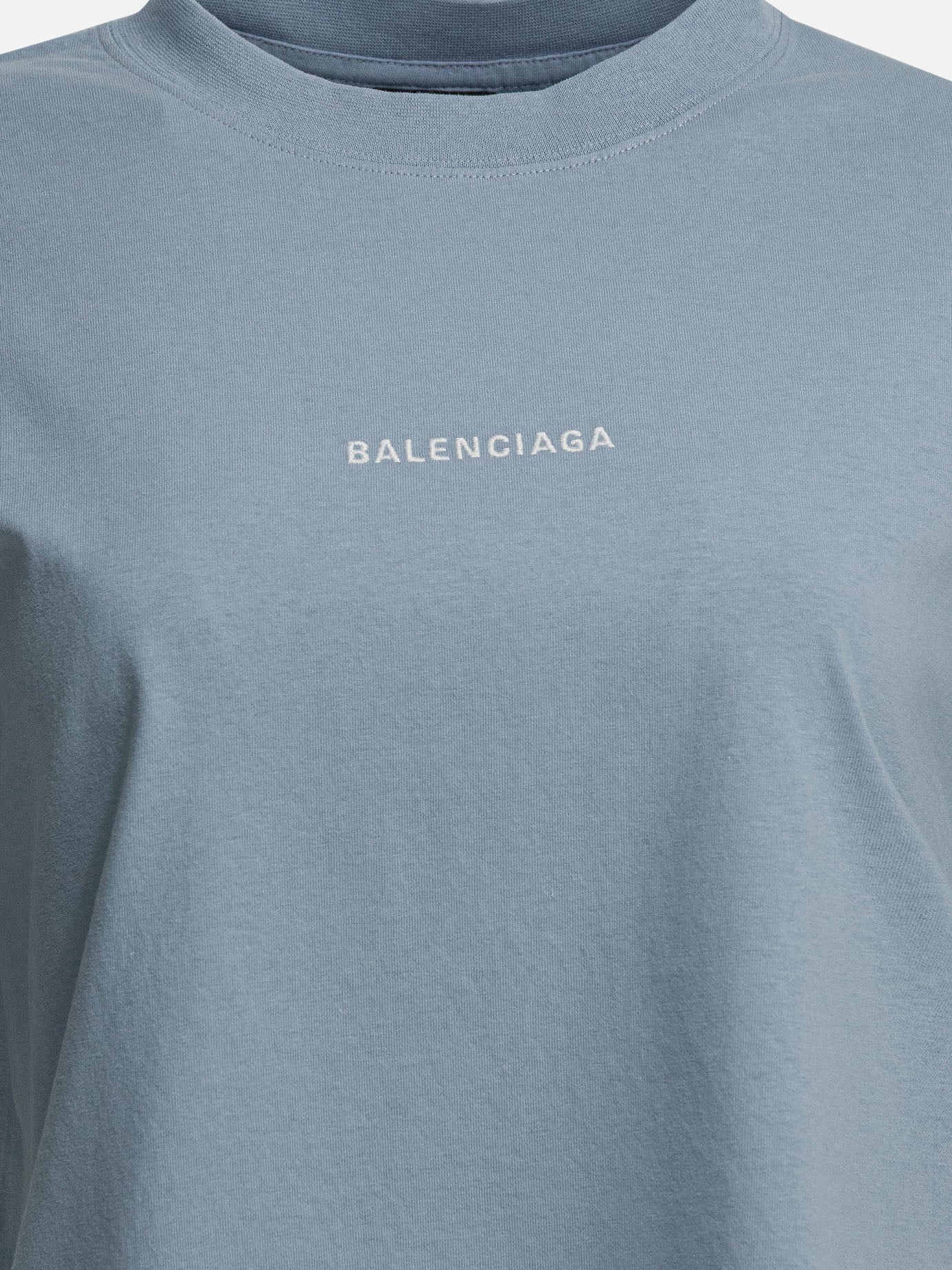 Crewneck t-shirts Logo  Light blue - Balenciaga Women | PDP | VIETTI Online Store | Zoom-Modal_3
