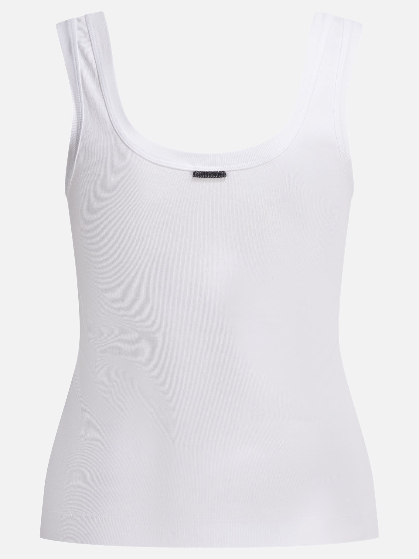 Tank tops Solid colour  White - Brunello Cucinelli Women | PDP | VIETTI Online Store | thumbnail_2
