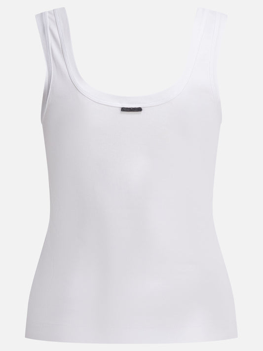 Tank tops Solid colour  White - Brunello Cucinelli Women | PDP | VIETTI Online Store | 2
