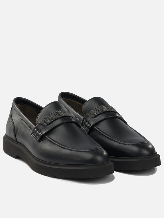 Loafers 100% leather - 100% leather  Black - Brunello Cucinelli Women | PDP | VIETTI Online Store | 2
