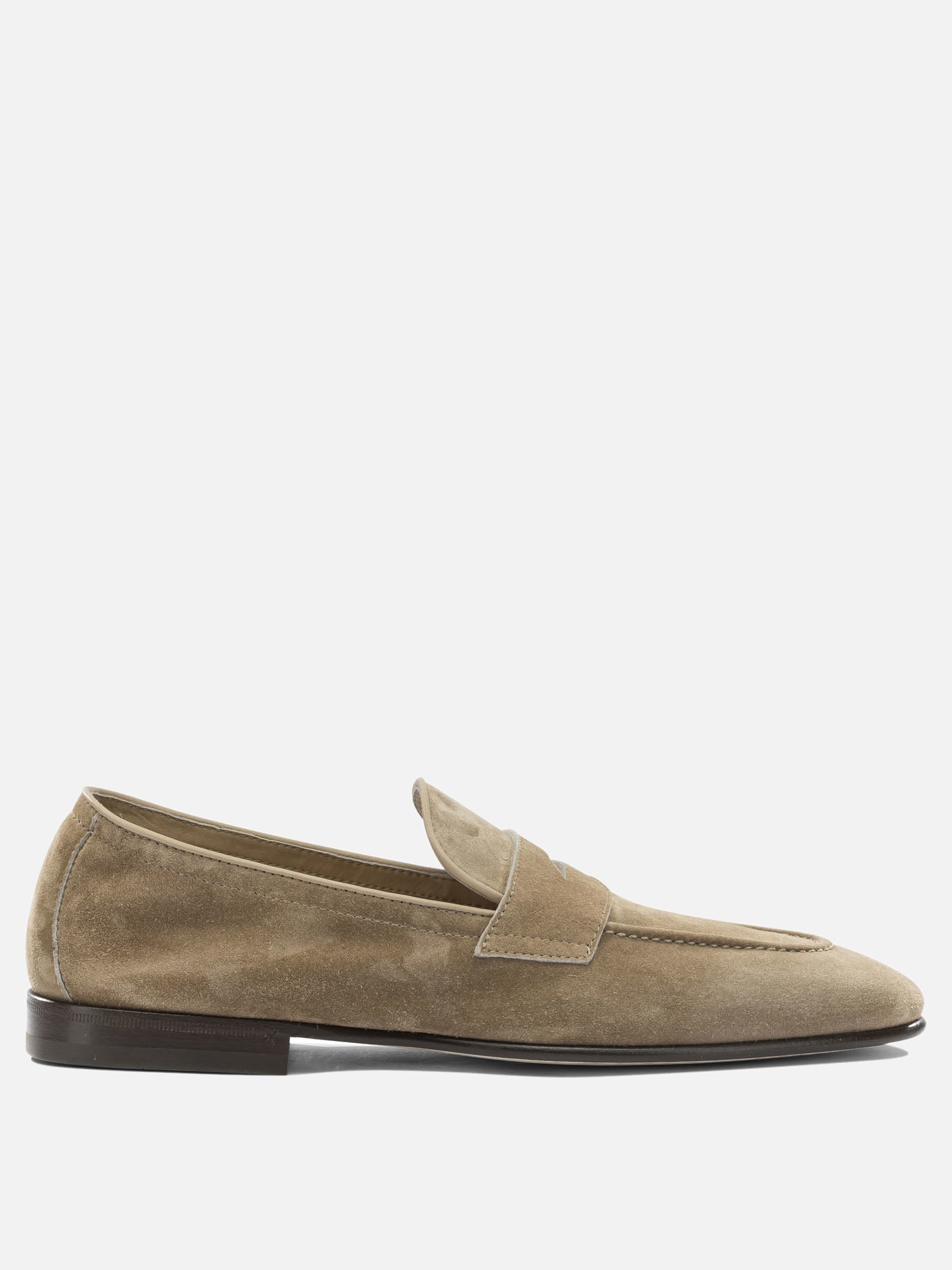 Loafers 100% suede - 100% leather  Beige - Brunello Cucinelli Men | PDP | VIETTI Online Store | Zoom-Modal
