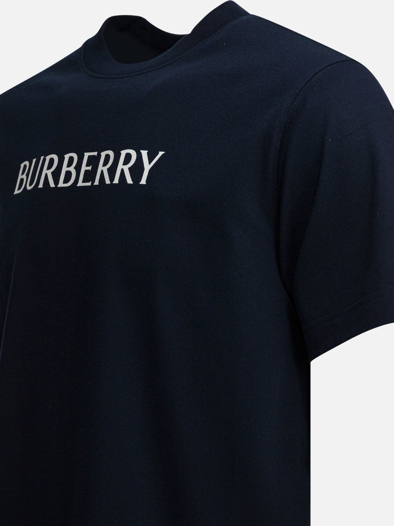 Crewneck t-shirts Logo  Blue - Burberry Men | PDP | VIETTI Online Store | Zoom-Modal_4
