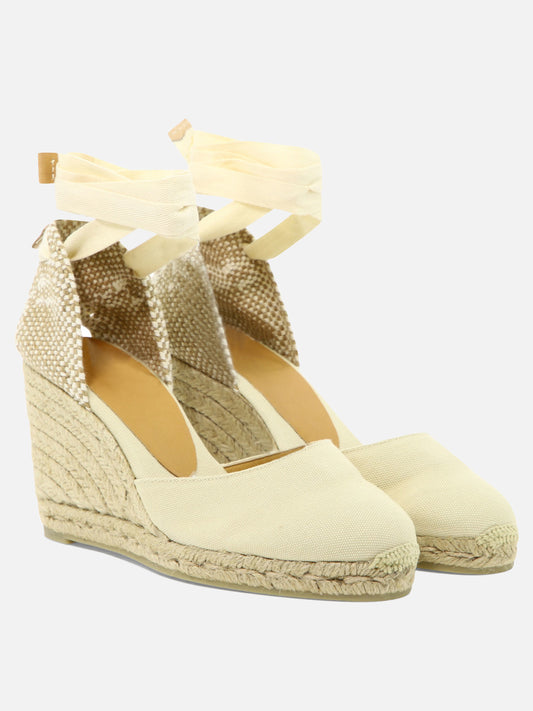 Heeled espadrilles 100% organic cotton - 100% rubber  White - Castañer Women | PLP | VIETTI Online Store | 2
