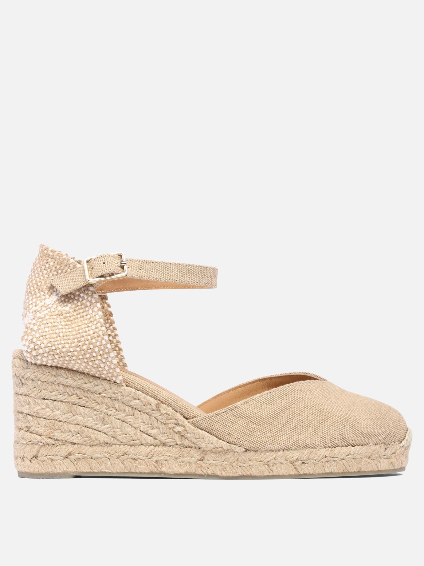 Heeled espadrilles 100% organic cotton - 100% rubber  Beige - Castañer Women | PDP | VIETTI Online Store | Zoom-Modal
