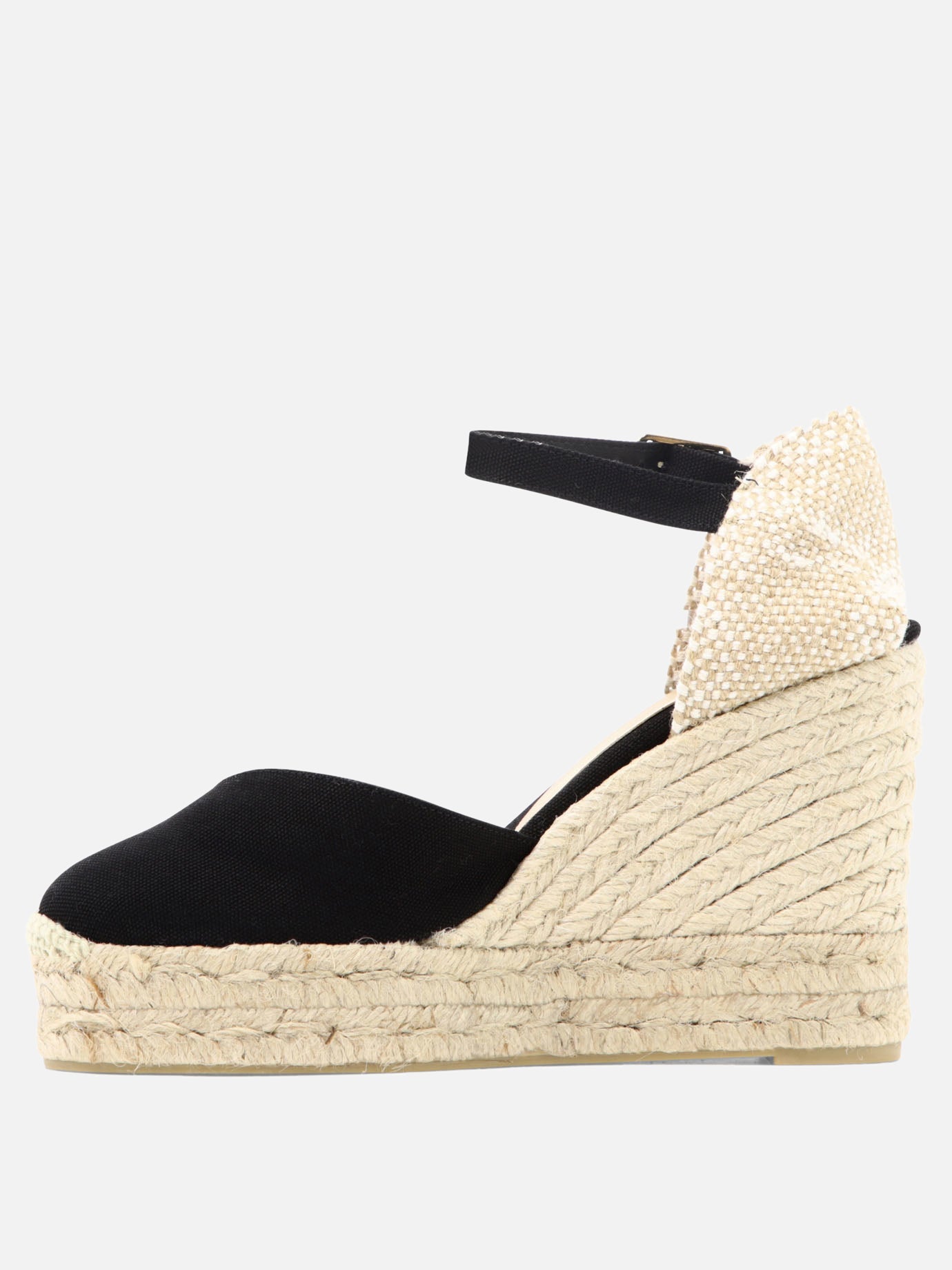 Heeled espadrilles 100% cotton - 100% rubber  Black - Castañer Women | PDP | VIETTI Online Store | Zoom-Modal_3
