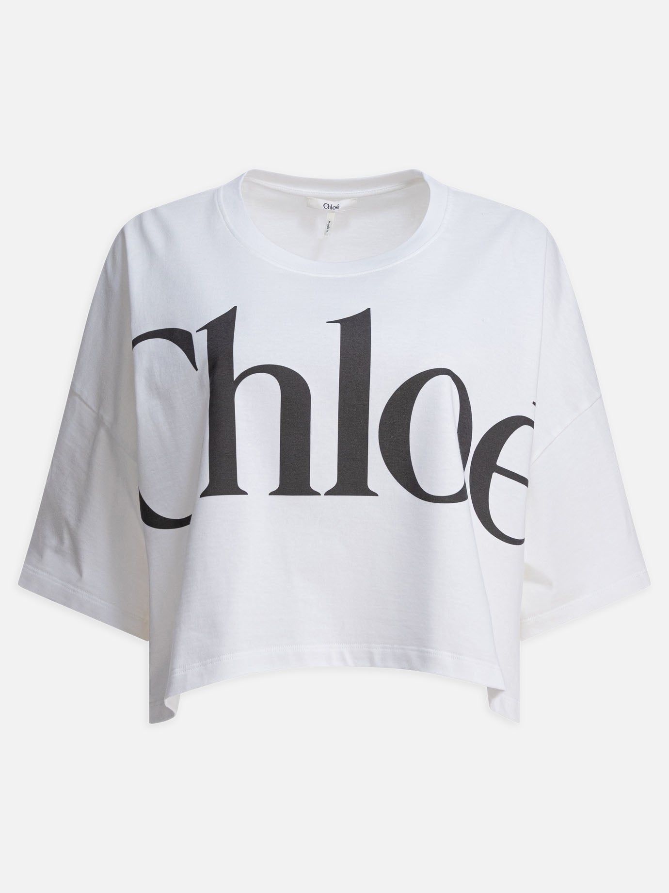 Crewneck t-shirts Logo  White - Chloé Women | PDP | VIETTI Online Store | Zoom-Modal
