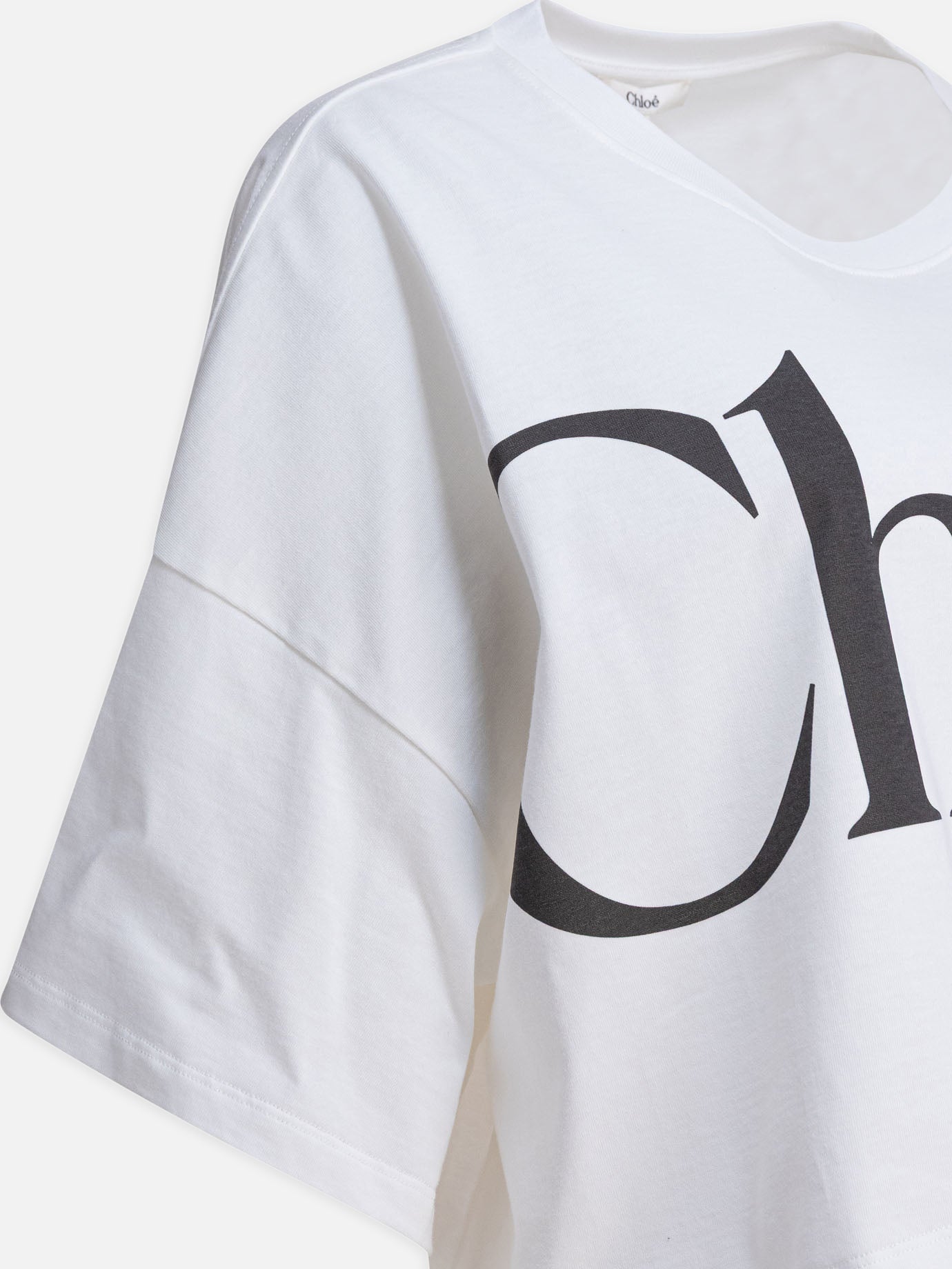 Crewneck t-shirts Logo  White - Chloé Women | PDP | VIETTI Online Store | Zoom-Modal_4
