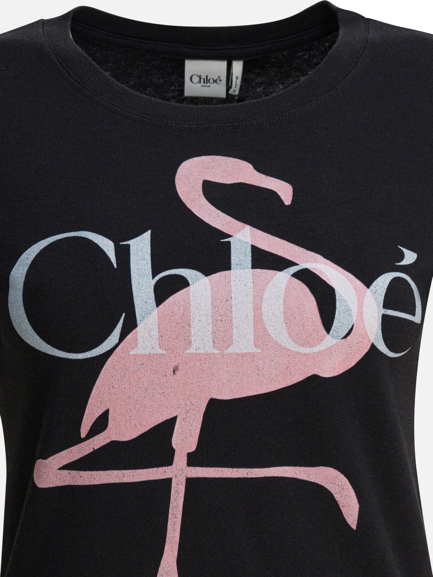 Crewneck t-shirts Logo  Black - Chloé Women | PDP | VIETTI Online Store | thumbnail_3