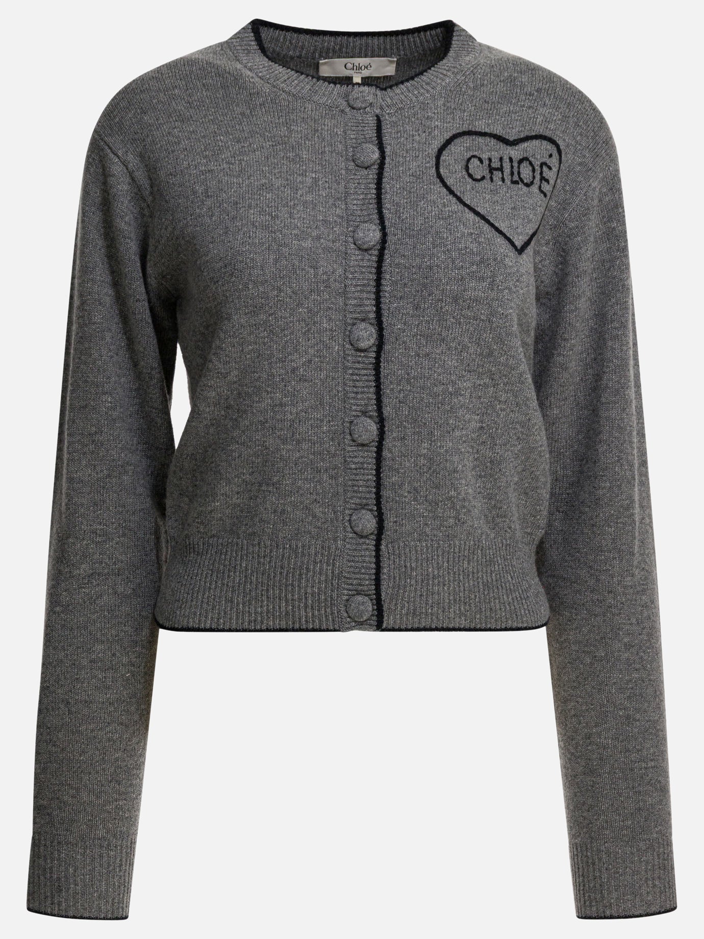 Cardigans Logo  Grey - Chloé Women | PDP | VIETTI Online Store | Zoom-Modal

