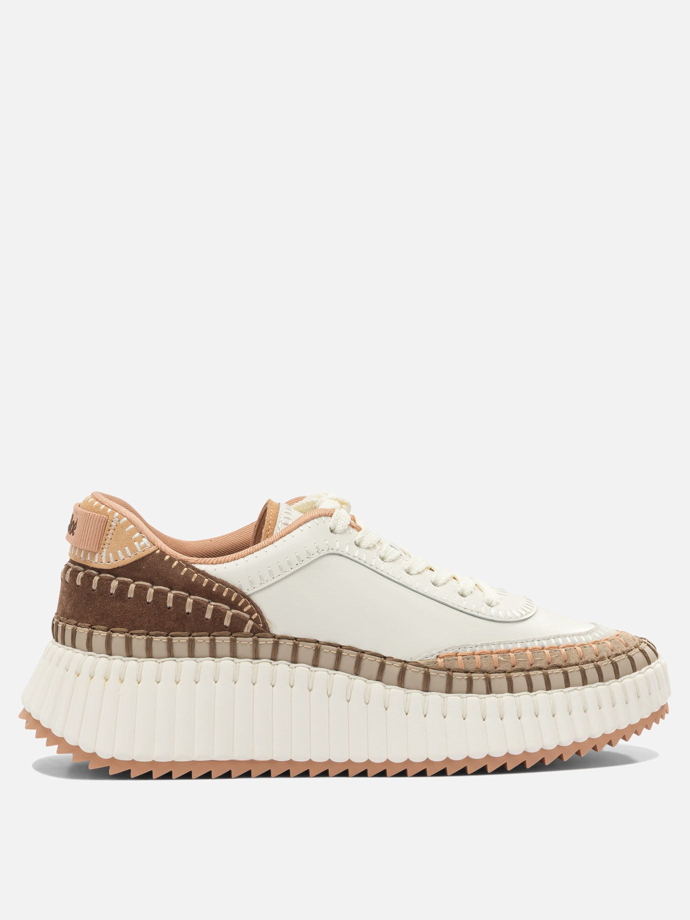 Low top sneakers 95% polyester 5% elastane - 100% ethylene vinyl acetate  Beige - Chloé Women | PDP | VIETTI Online Store | Zoom-Modal
