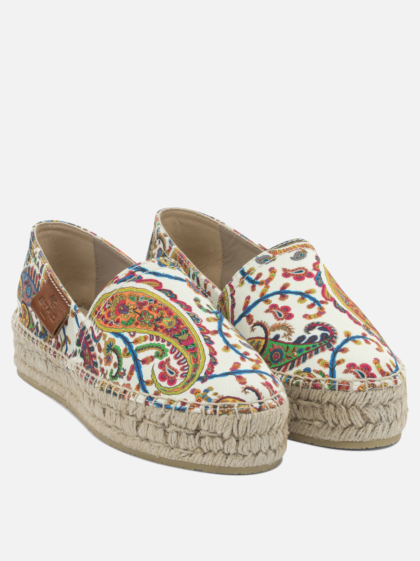 Flat espadrilles 100% cotton  White - Etro Women | PDP | VIETTI Online Store | thumbnail_2