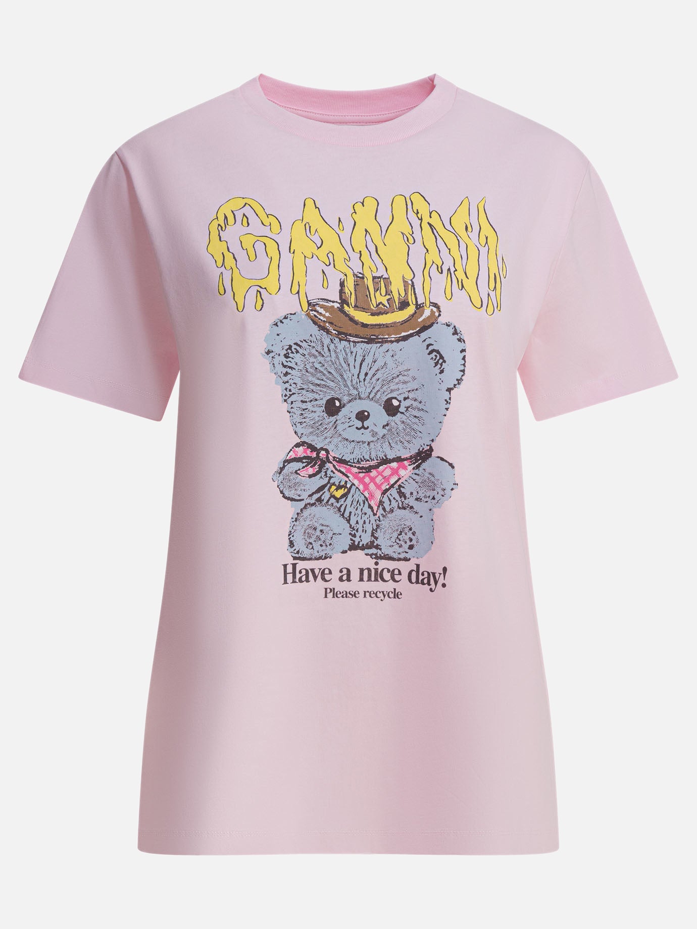 Crewneck t-shirts Logo  Pink - Ganni Women | PDP | VIETTI Online Store | thumbnail