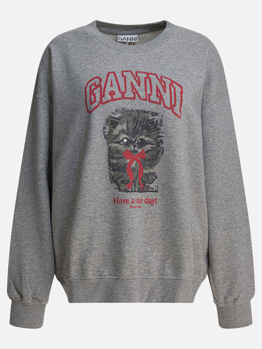 Crewnecks Logo  Grey - Ganni Women | PLP | VIETTI Online Store 
