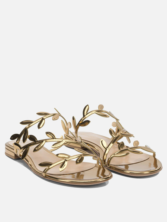 Flat sandals 100% leather - 100% leather  Gold - Gianvito Rossi Women | VIETTI Online Store | 2
